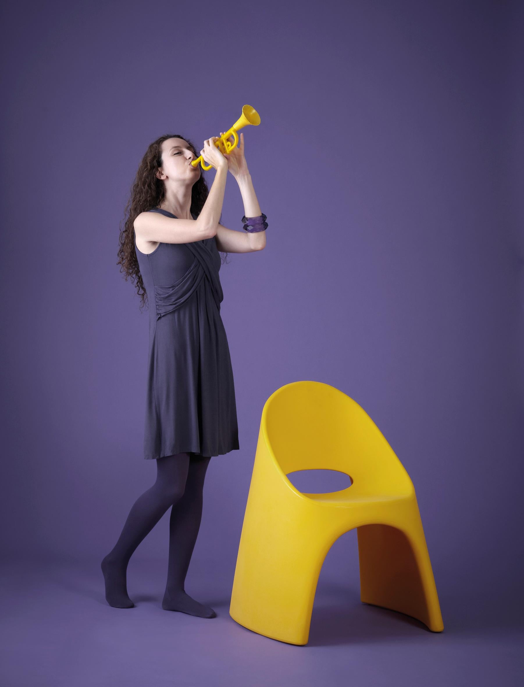 Slide Design Amélie Stuhl in Flammenrot von Italo Pertichini im Angebot 1