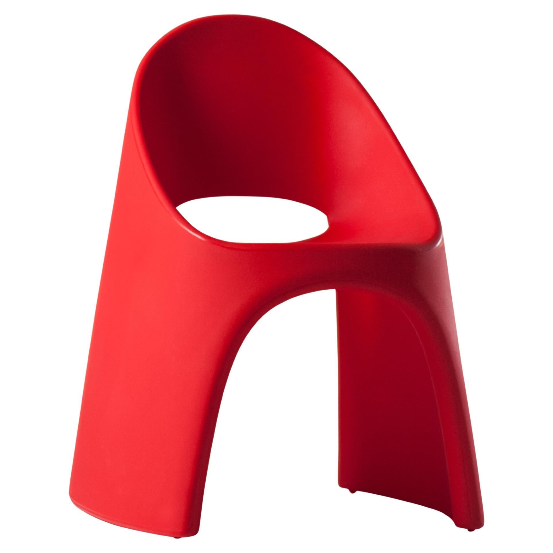 Slide Design Amélie Stuhl in Flammenrot von Italo Pertichini im Angebot