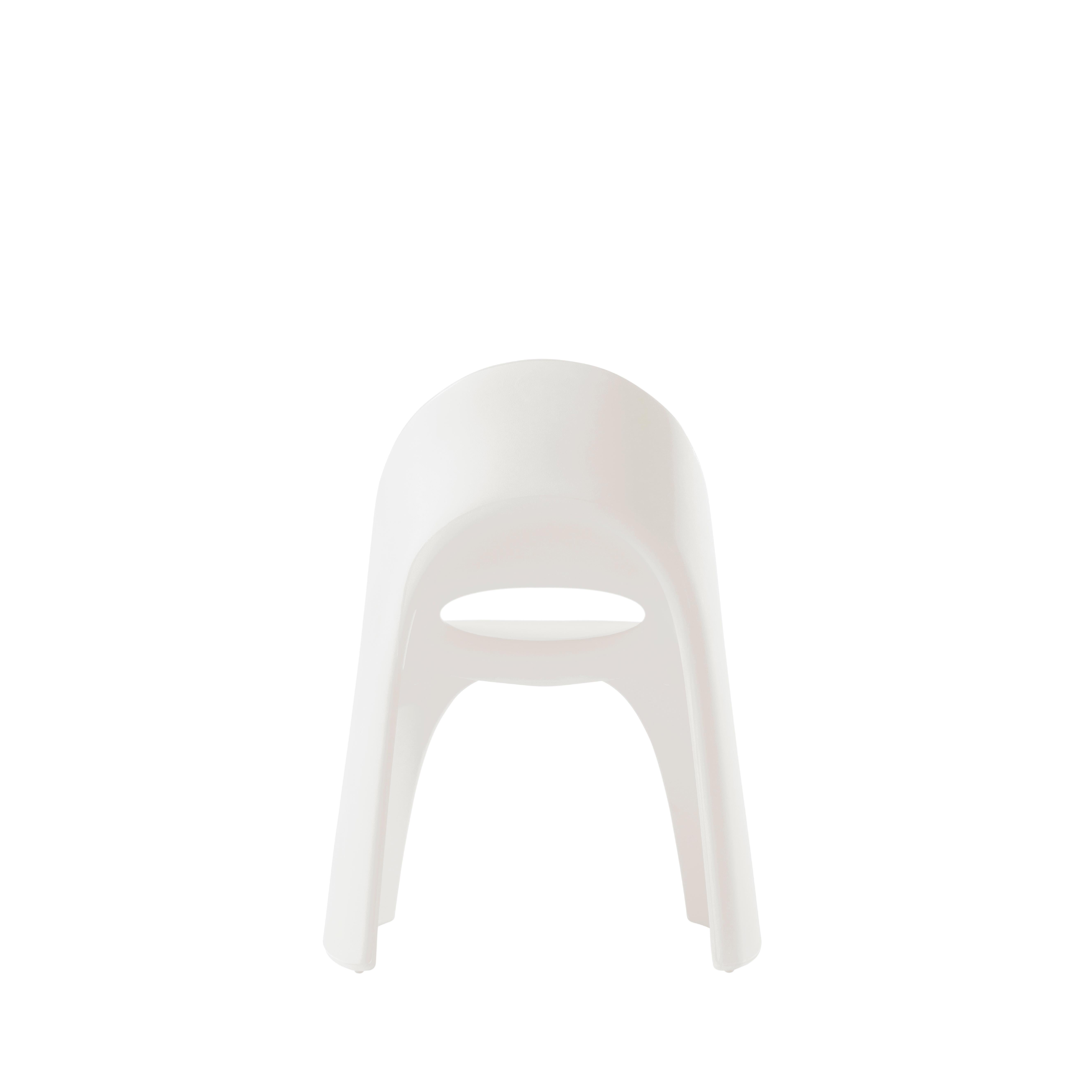 Italian Slide Design Amélie Chair in Milky White by Italo Pertichini For Sale