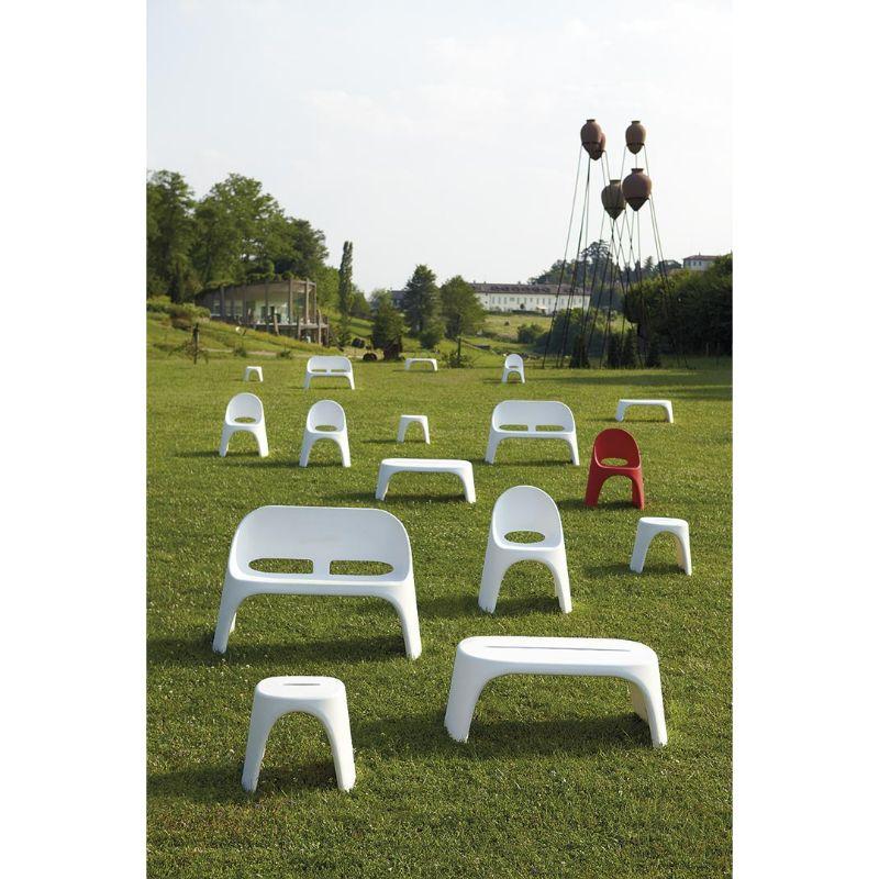 Contemporary Slide Design Amélie Panchetta Bench in Milky White by Italo Pertichini For Sale