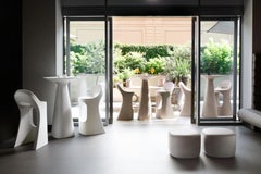 Slide Design Amélie Sit Up High Stool in Elephant Gray by Italo Pertichini