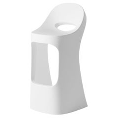 Taburete alto con asiento Slide Design Amélie en blanco lechoso de Italo Pertichini