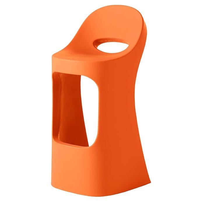 Slide Design Tabouret haut assis Amélie en orange citrouille par Italo Pertichini