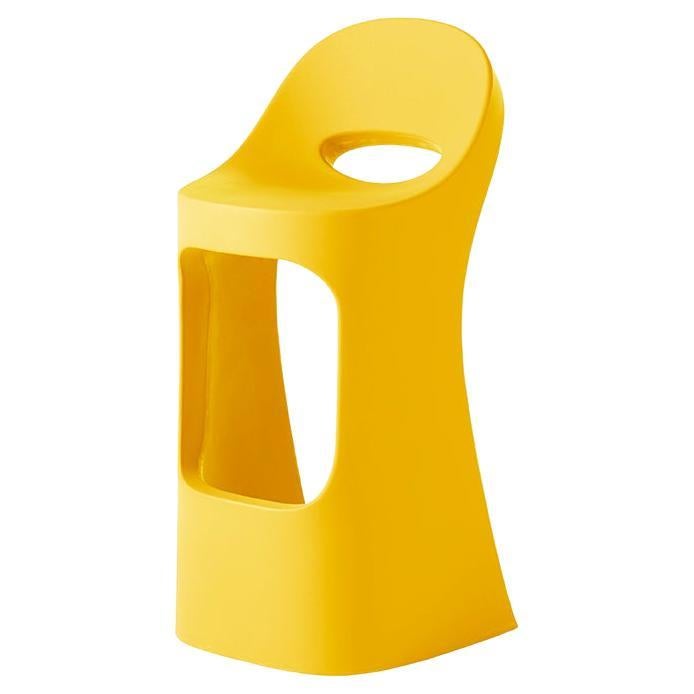 Slide Design Tabouret haut assis Amélie en jaune safran par Italo Pertichini