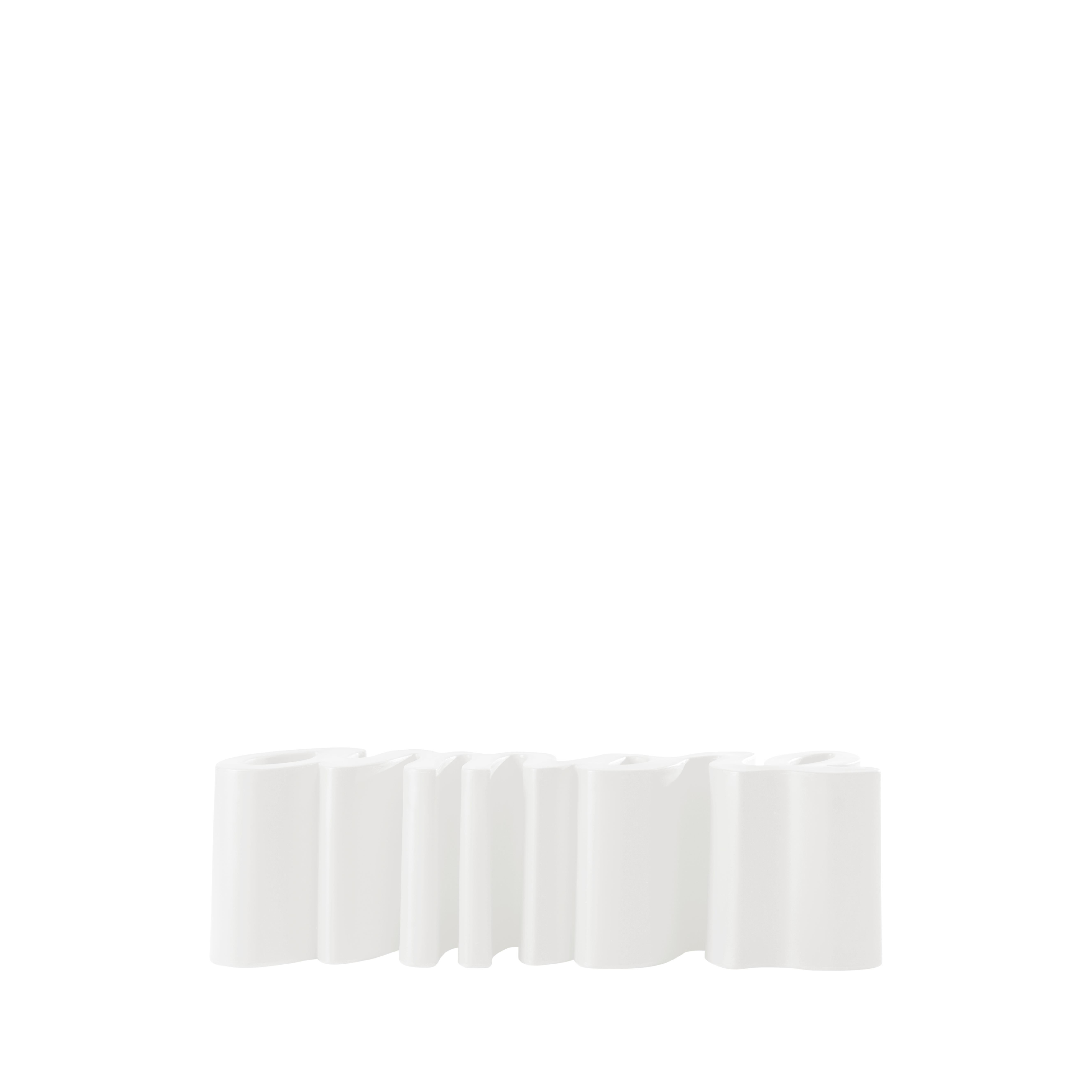 Italian Slide Design Amore Bench in Milky White by Giò Colonna Romano For Sale