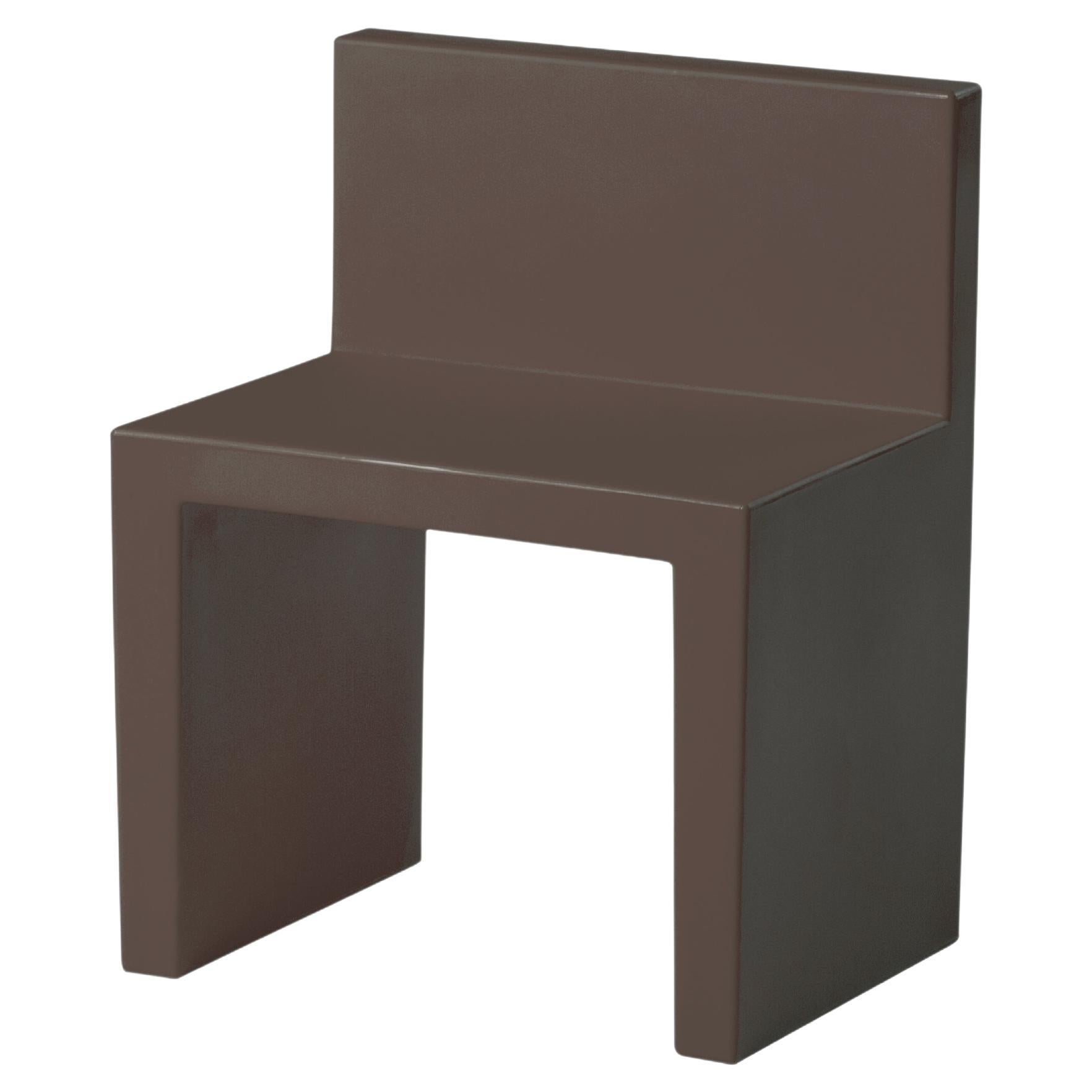 Slide Design Angolo Retto Kids Chair in Chocolate Brown by Slide Studio For Sale