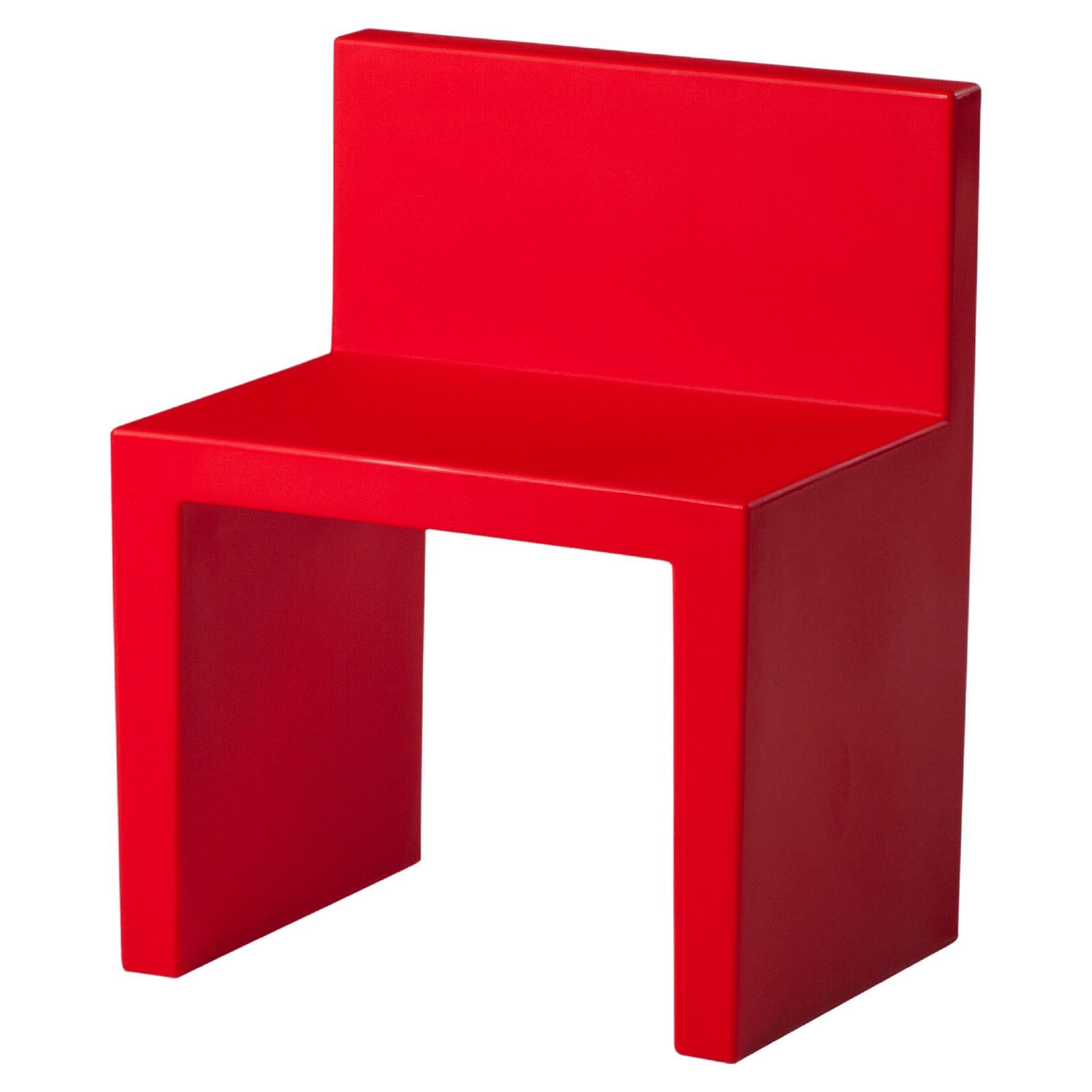 Slide Design Angolo Retto Kids Chair in Flame Red by Slide Studio