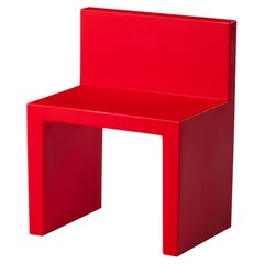 Chaise Slide Design Angolo Retto pour enfants en rouge flamme par Slide Studio