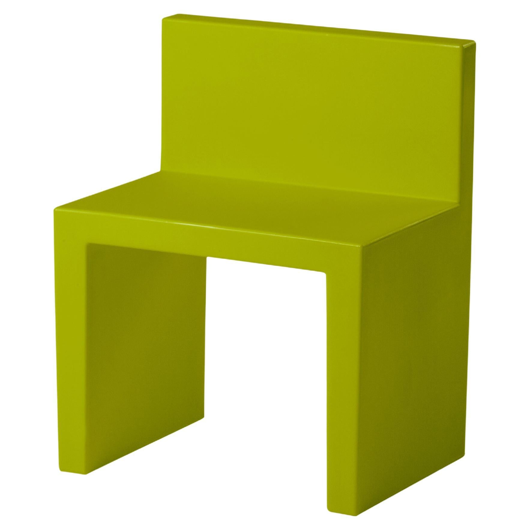 Chaise Slide Design Angolo Retto pour enfants en vert citron par Slide Studio