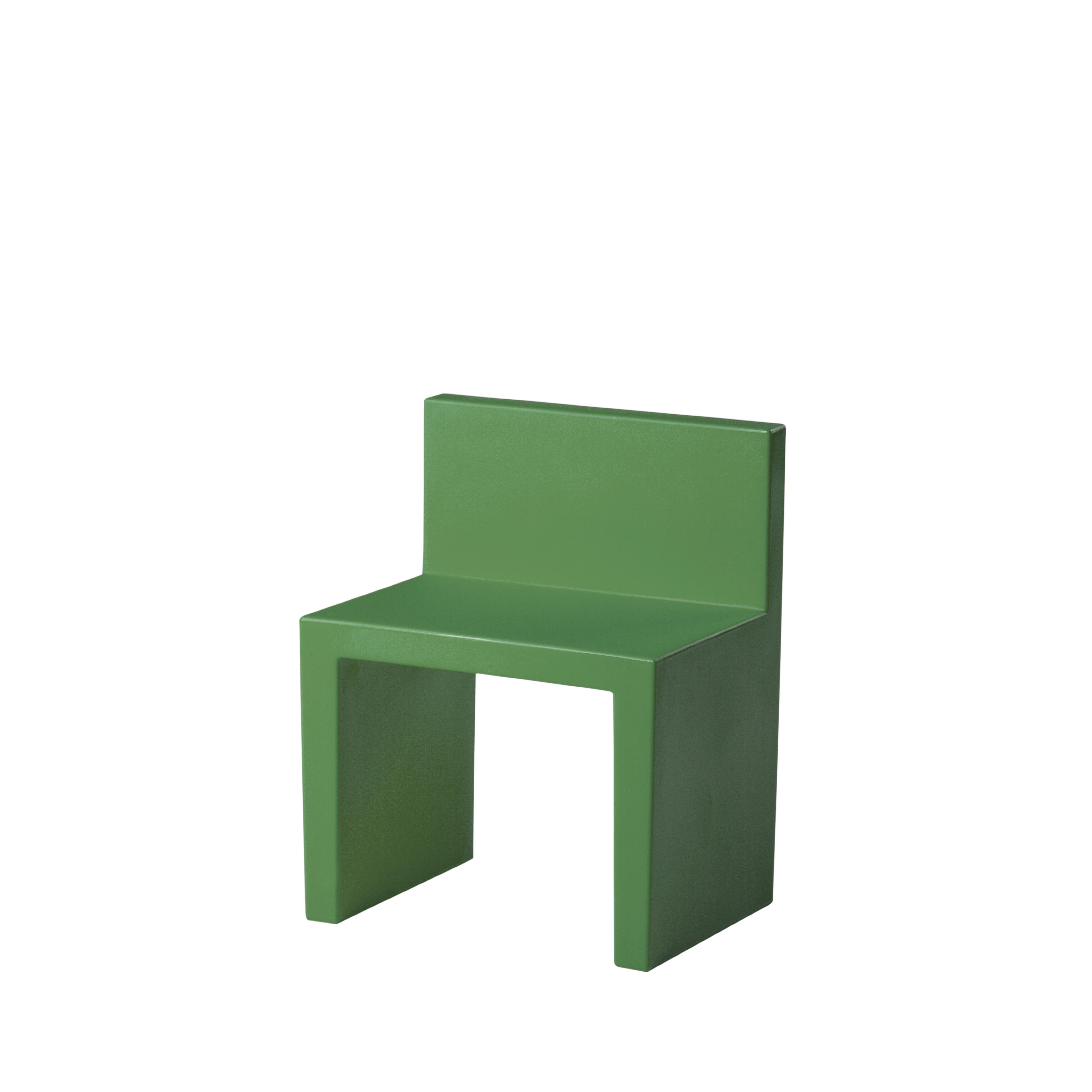 Slide Design Angolo Retto Kids Chair in Malva Green by Slide Studio For Sale