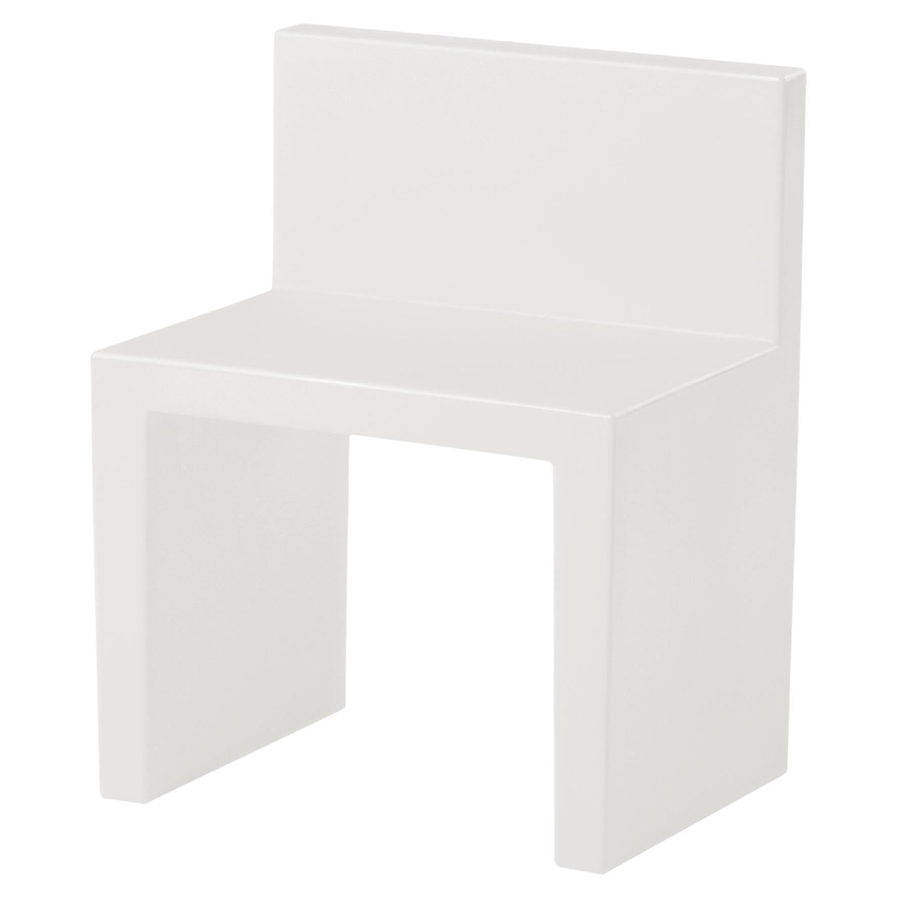 Slide Design Angolo Retto Kids Chair in Milky White by Slide Studio For Sale