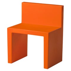 Chaise pour enfants Slide Design Angolo Retto en orange escargot par Slide Studio