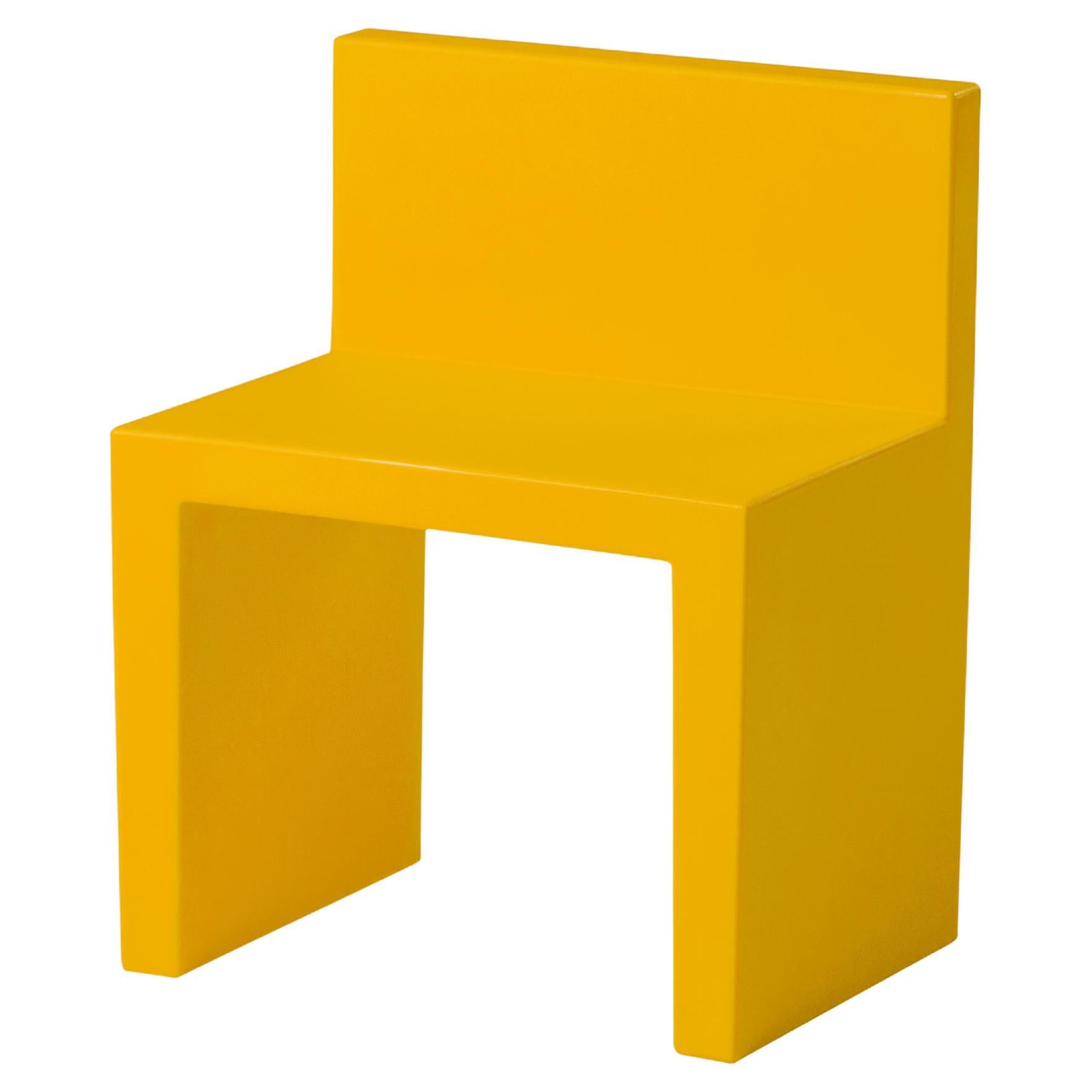 Chaise Slide Design Angolo Retto pour enfants en jaune safran par Slide Studio