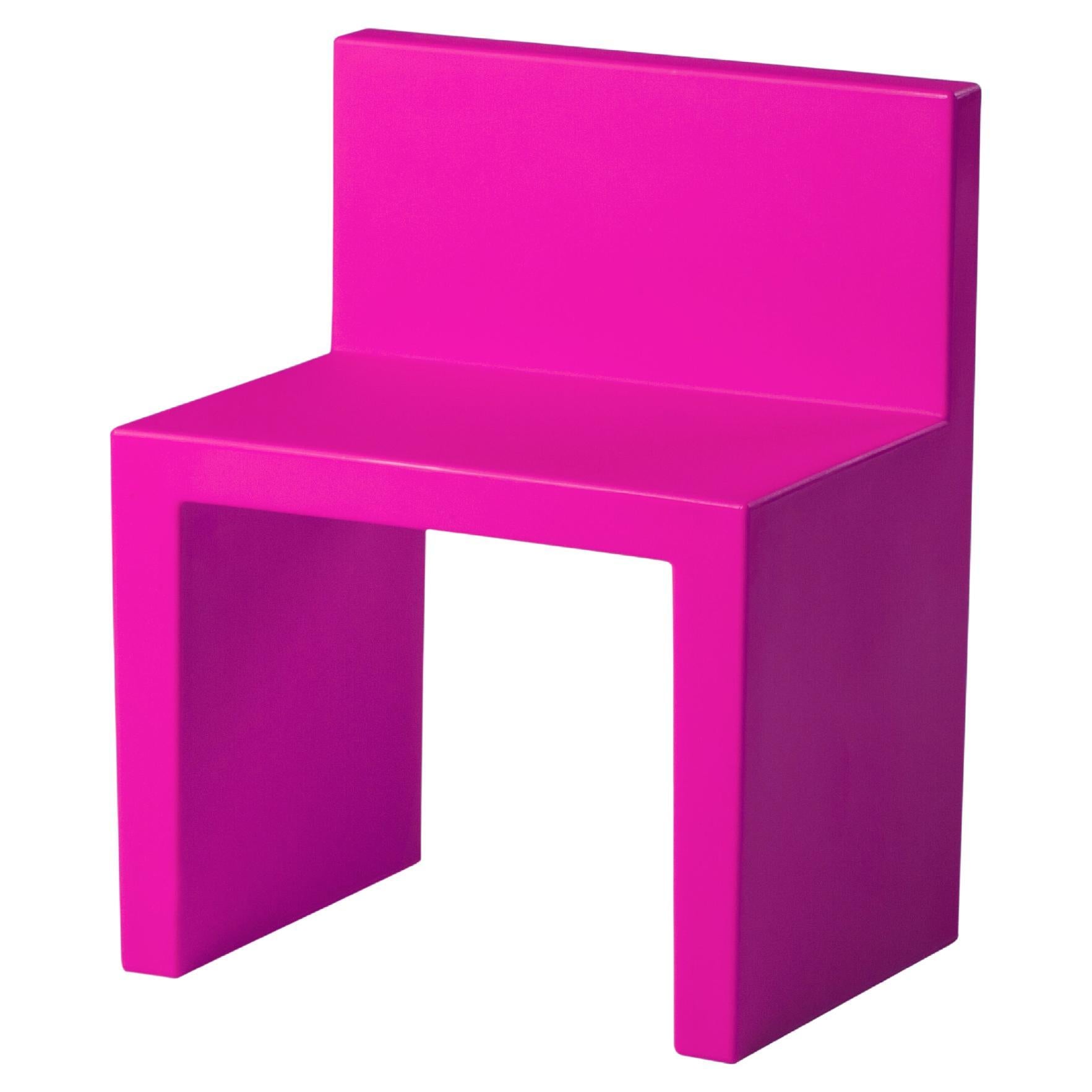 Slide Design Angolo Retto Kids Chair in Sweet Fuchsia by Slide Studio For Sale