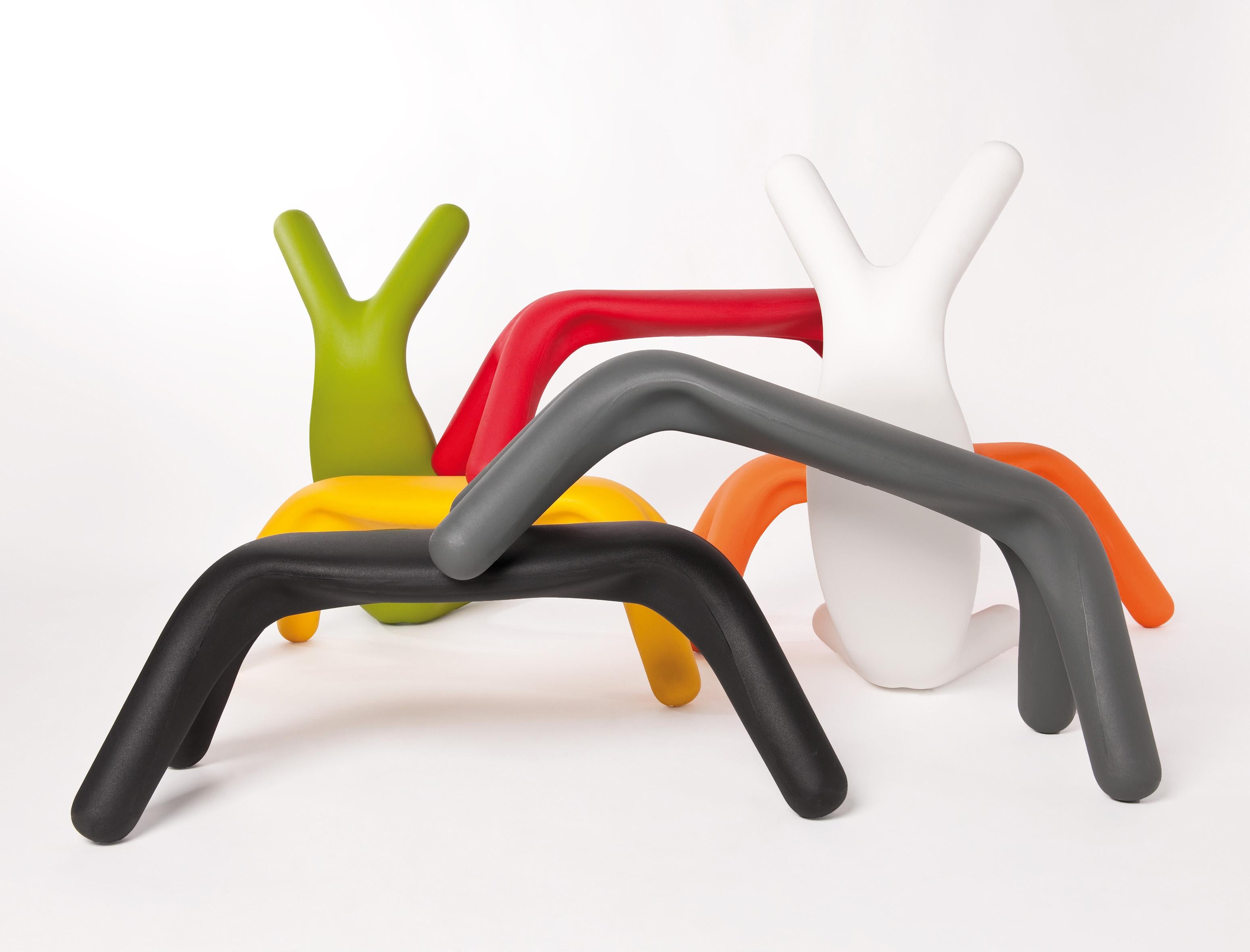 Italian Slide Design Atlas Bench in Dove Gray by Giorgio Biscaro For Sale