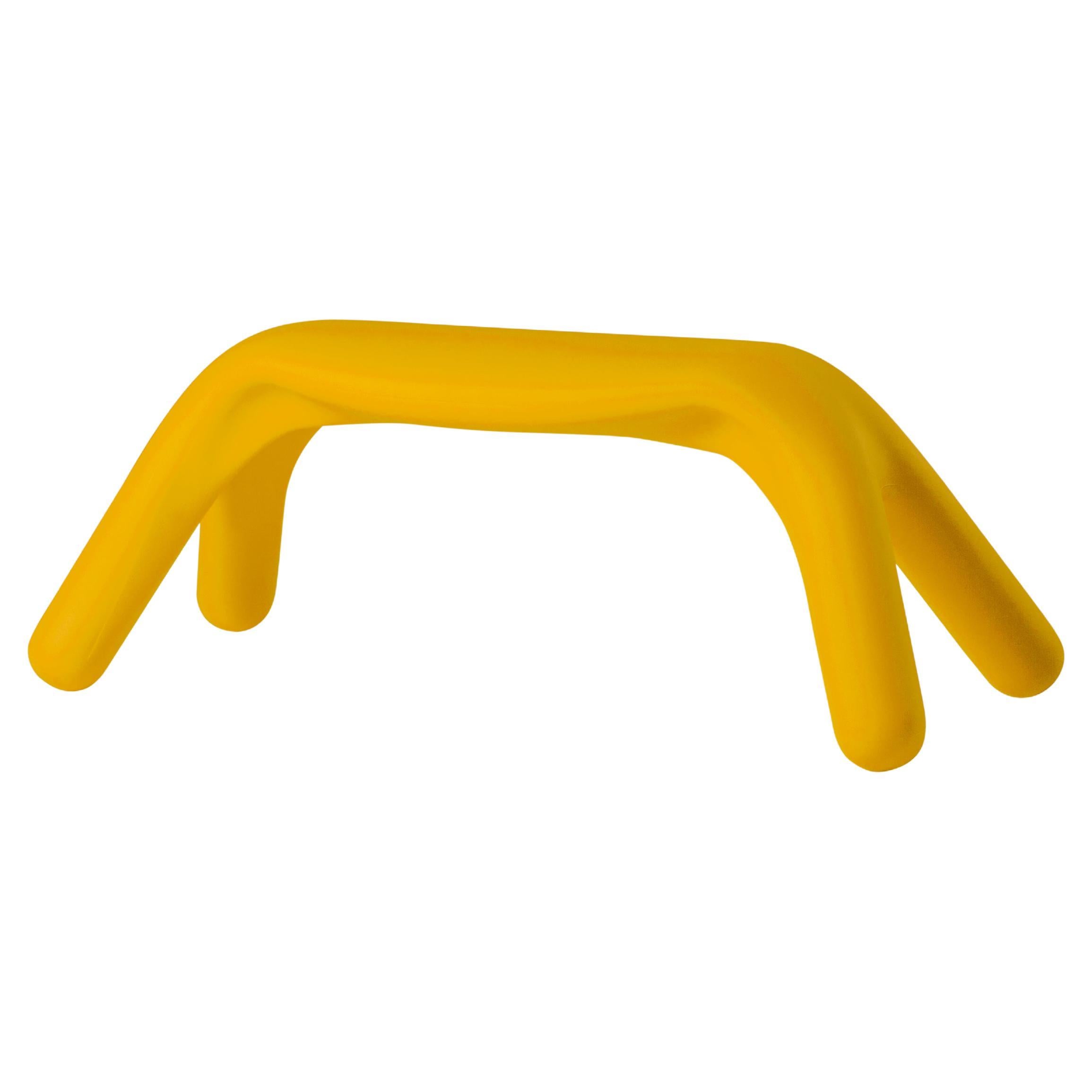 Slide Design Atlas Bench in Saffron Yellow by Giorgio Biscaro For Sale
