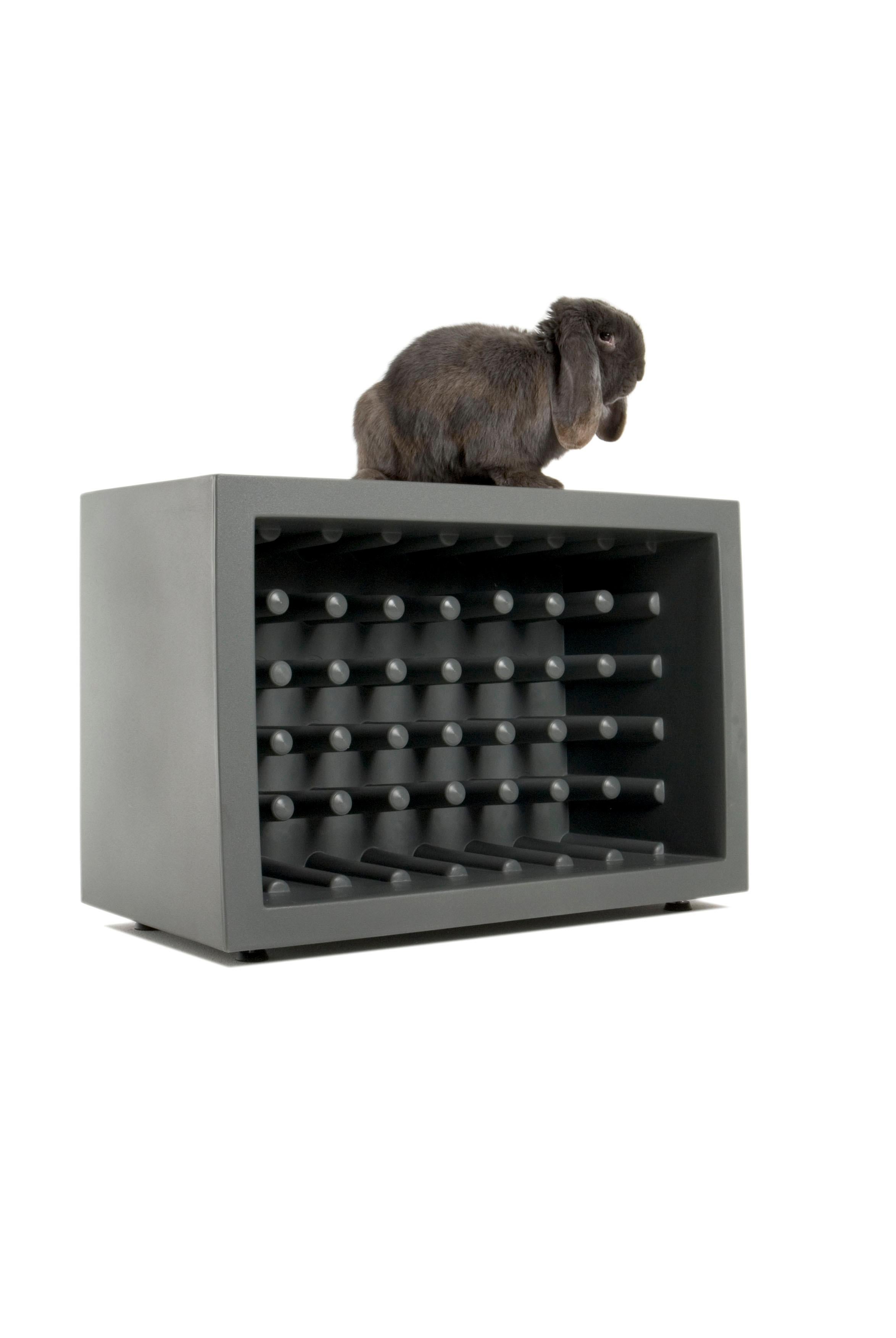 Slide Design Bachus Wine Rack in Elephant Gray by Marcel Wanders In New Condition For Sale In Brooklyn, NY