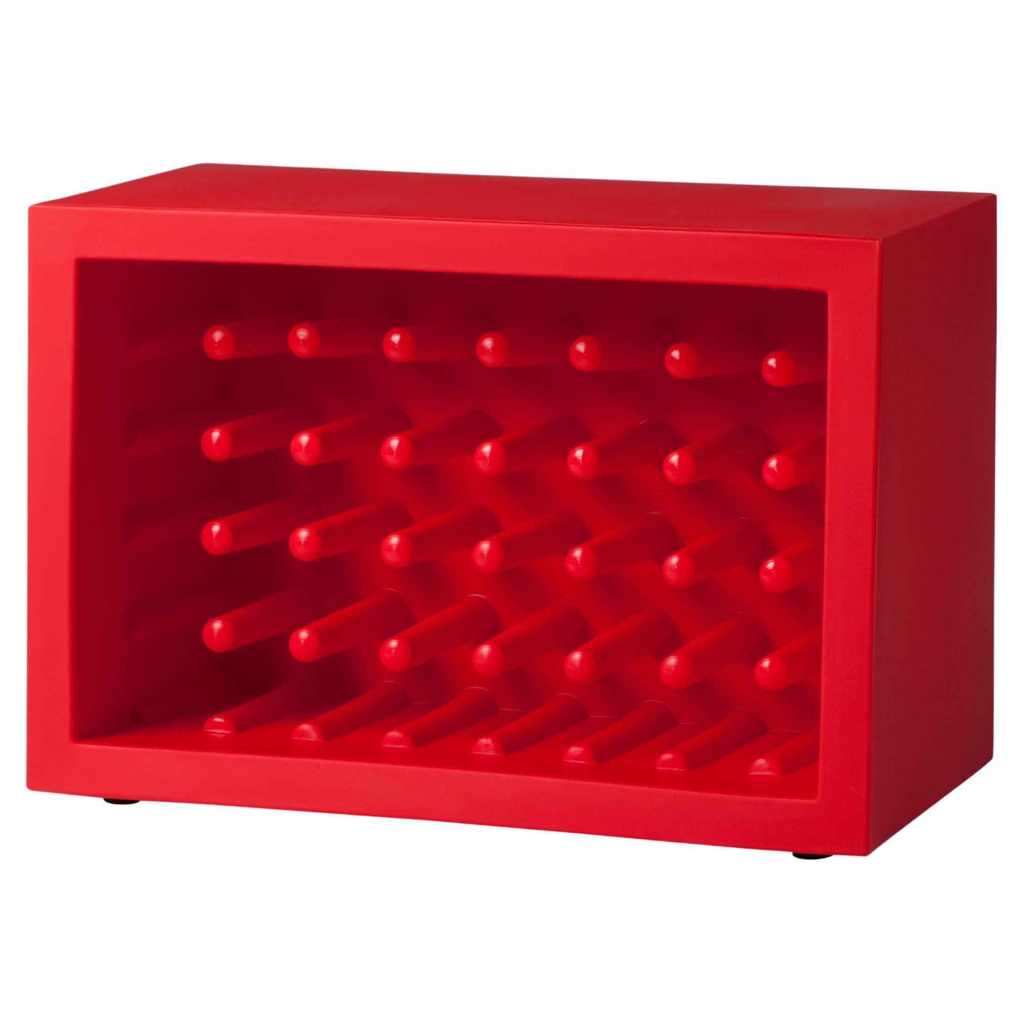 Slide Design Bachus Wine Rack in Flame Red by Marcel Wanders For Sale