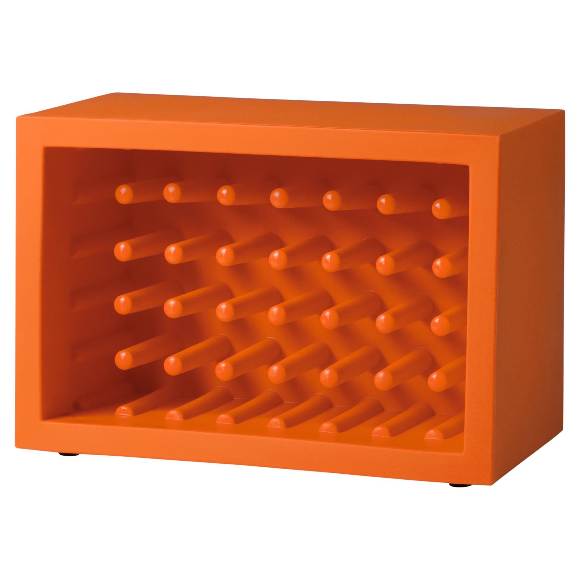 Porte-bouteilles Bachus Slide Design en cuir orange par Marcel Wanders en vente