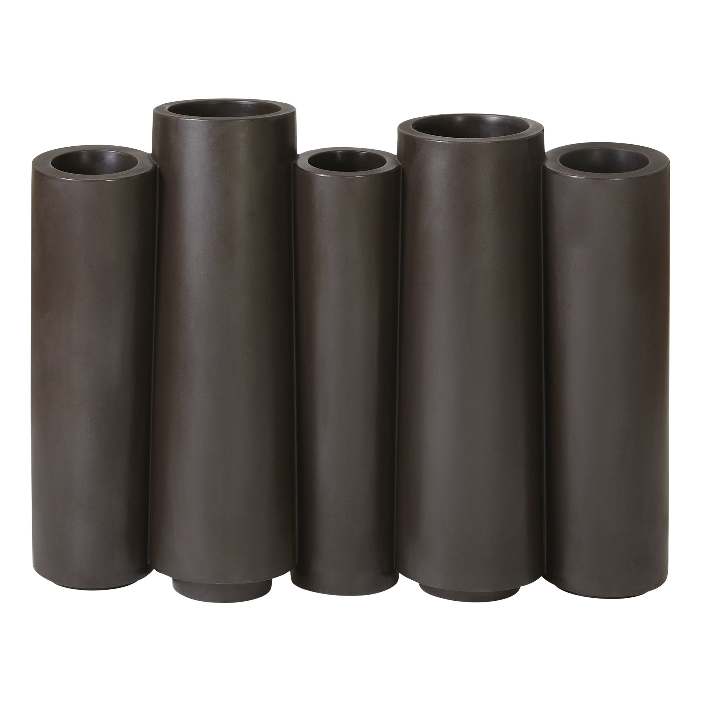 Slide Design Bamboo Cachepot in Glamour Black by Tous Les Trois For Sale