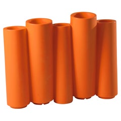 Slide Design Bamboo Cachepot in Pumpkin Orange by Tous Les Trois