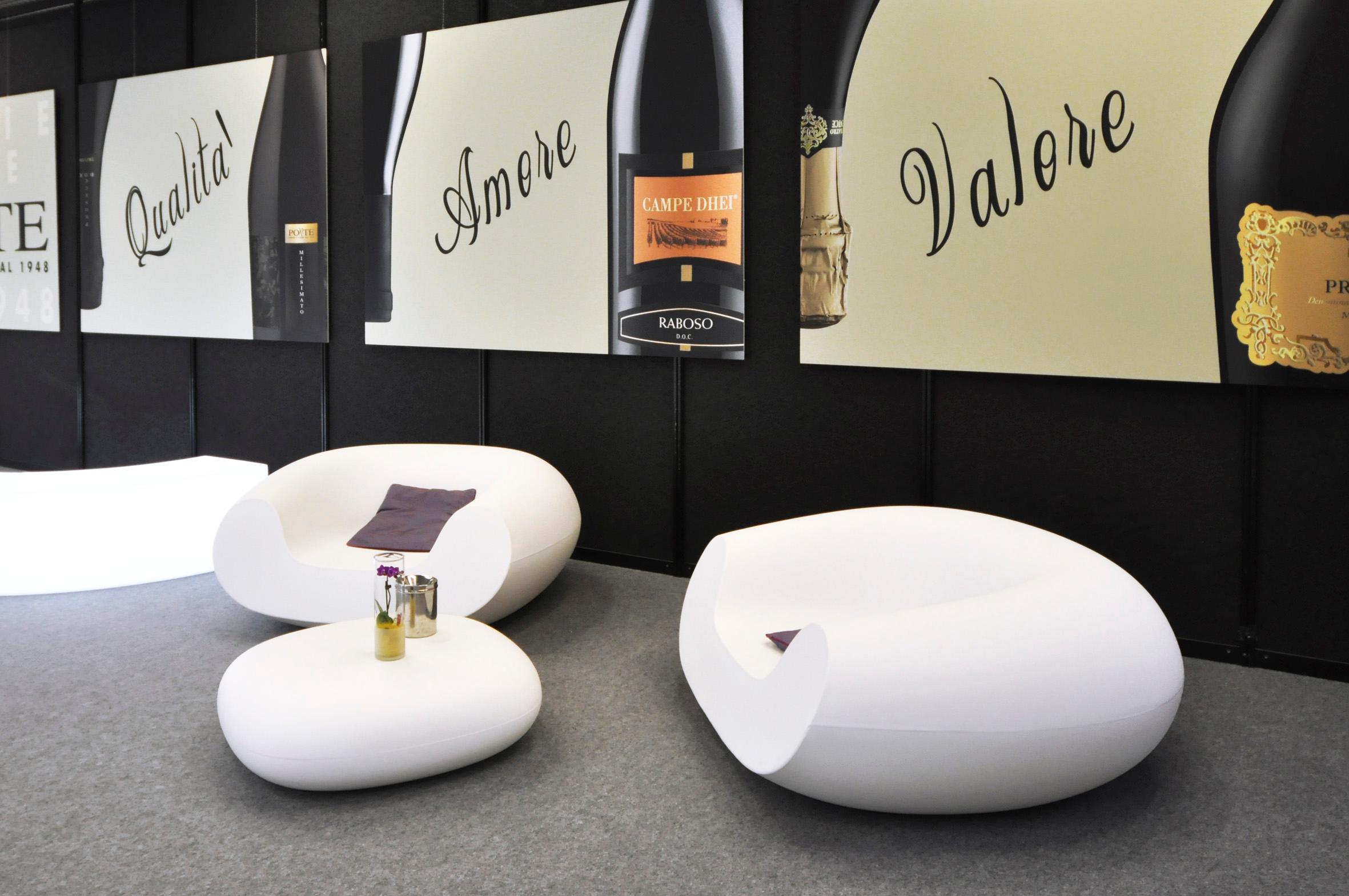 Italian Slide Design Chubby Lounge Armchair in Argil Gray by Marcel Wanders For Sale