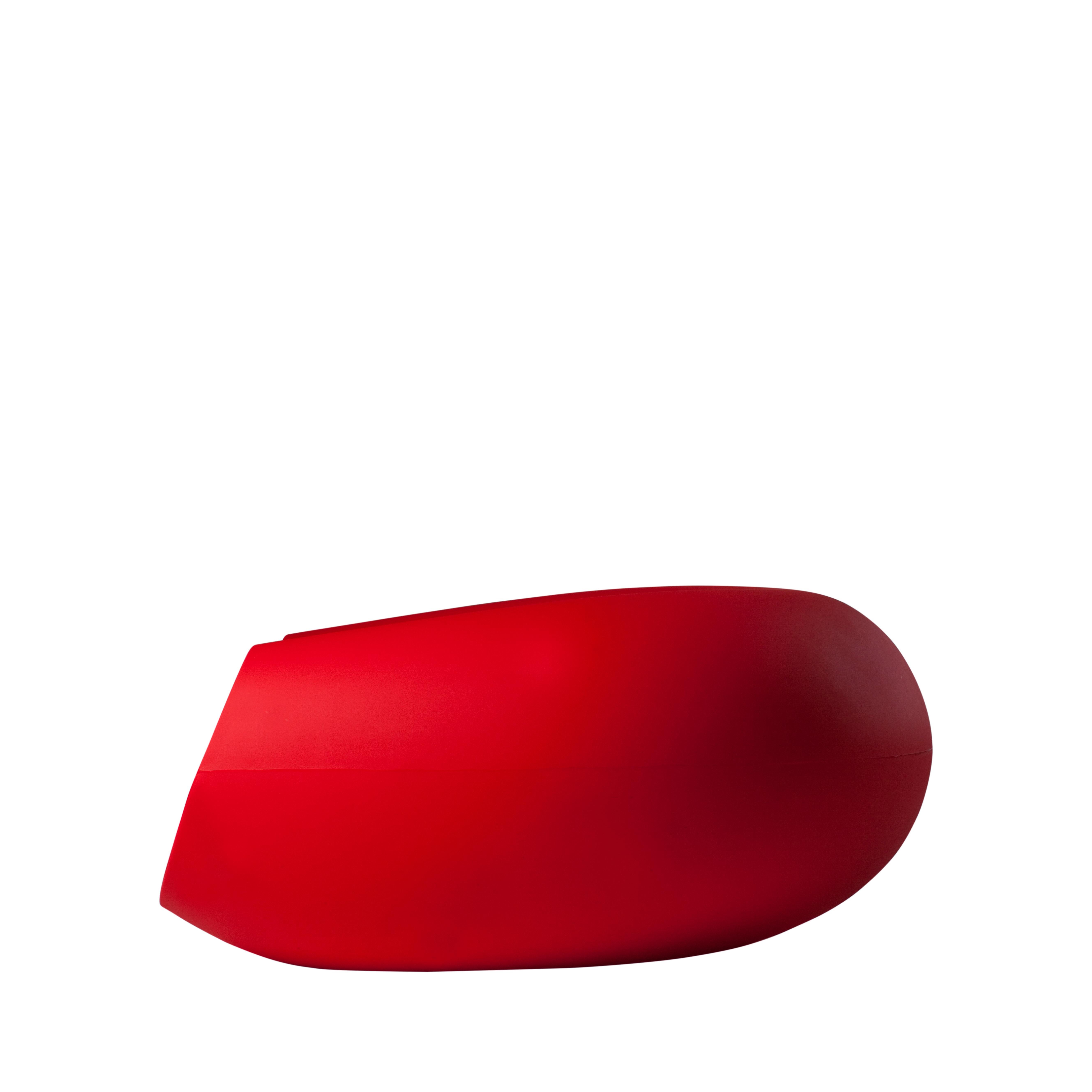 Italian Slide Design Chubby Lounge Armchair in Flame Red by Marcel Wanders For Sale