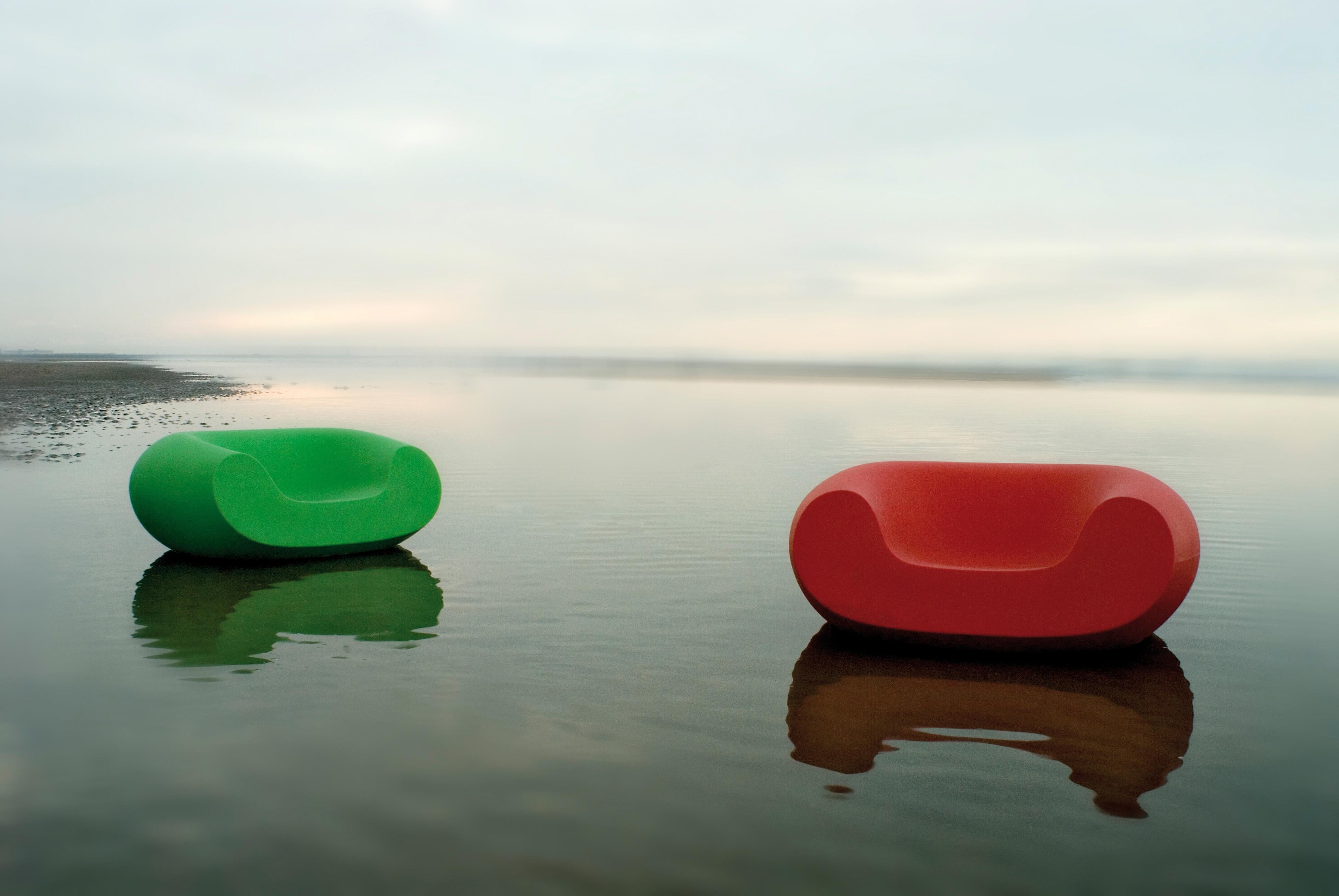 Chubby Loungesessel in pulverblau mit Slide-Design von Marcel Wanders im Angebot 4
