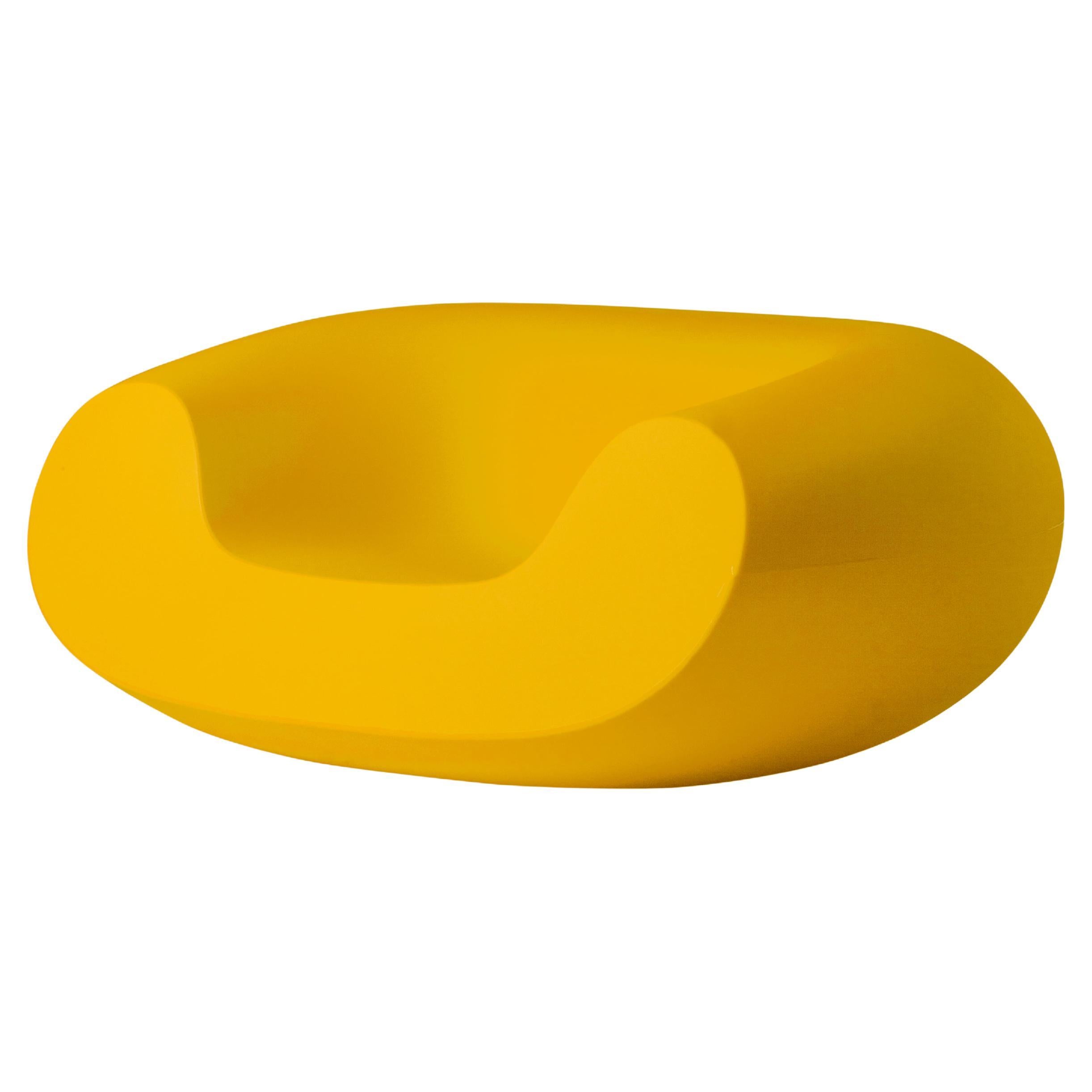Slide Design Chubby Lounge Armchair in Saffron Yellow by Marcel Wanders For Sale