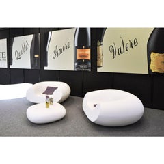 Puf bajo Chubby de diseño deslizante en gris Argil de Marcel Wanders