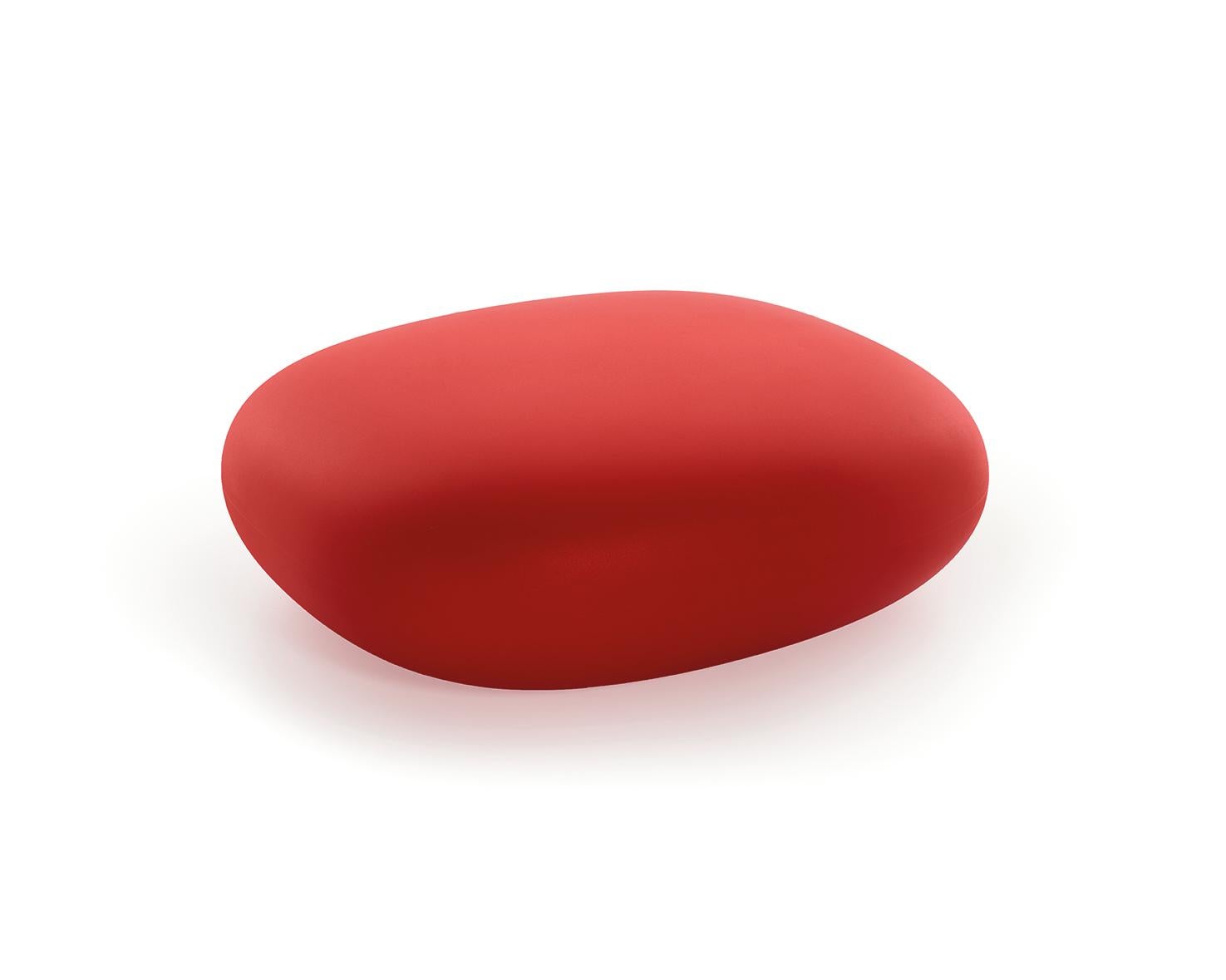 Slide Design Chubby Low Pouf in Flame Red by Marcel Wanders In New Condition For Sale In Brooklyn, NY