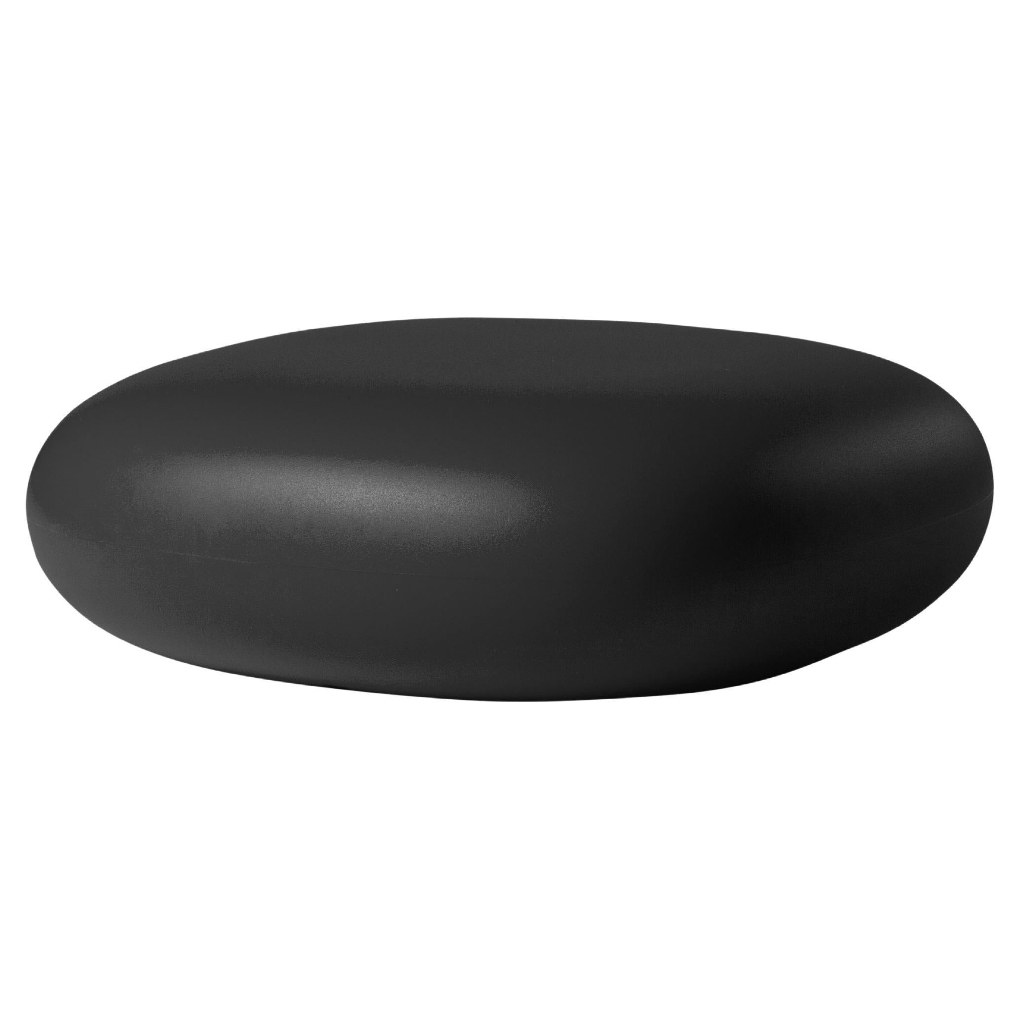 Slide Design Chubby Low Pouf in Jet Black by Marcel Wanders For Sale