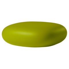 Pouf bas Slide Design en vert citron par Marcel Wanders