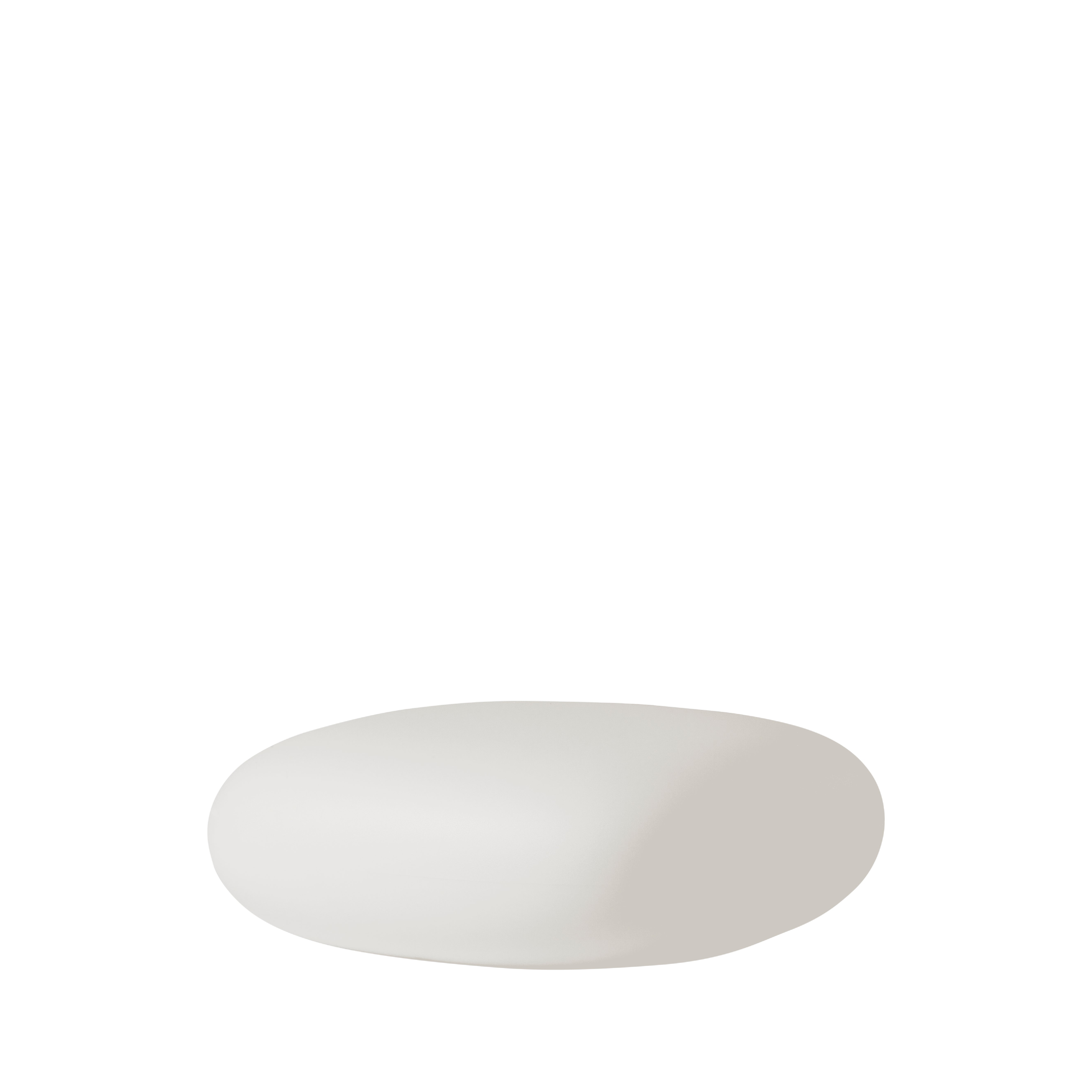 Pouf bas Slide Design en blanc laiteux de Marcel Wanders