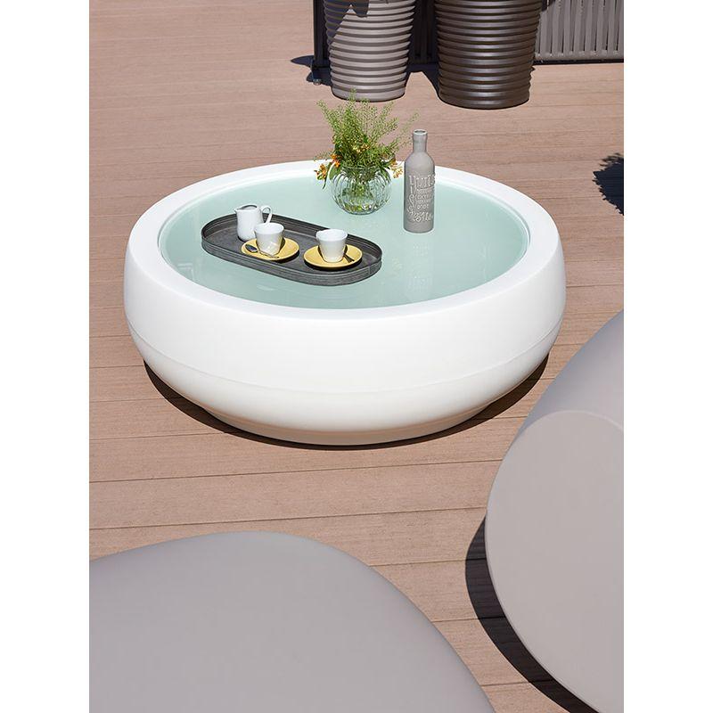 Table d'appoint Slide Design Chubby, base en cuir d'acajou et plateau en wengé en vente 1