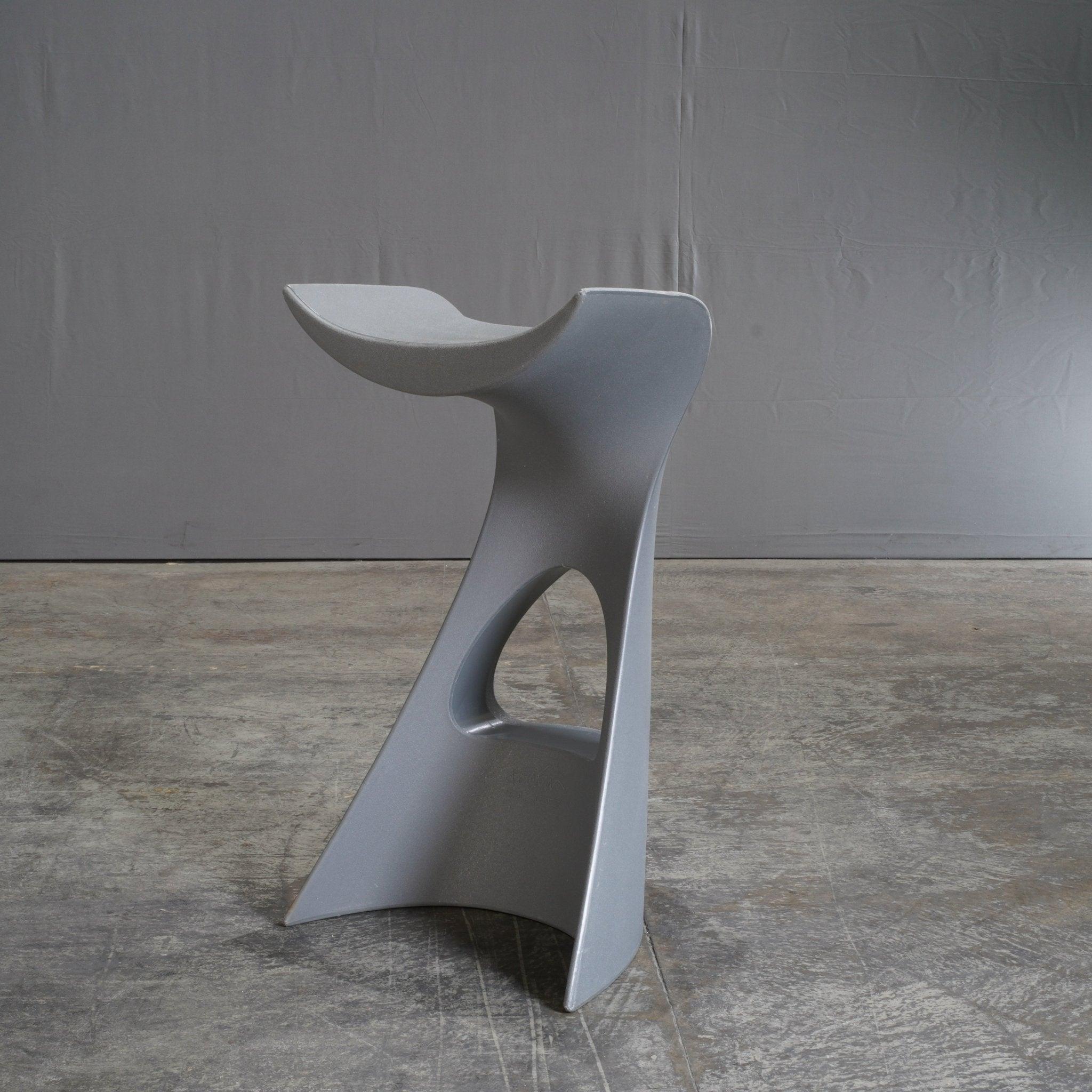 Contemporary Slide Koncord Grey Stool by Karim Rashid