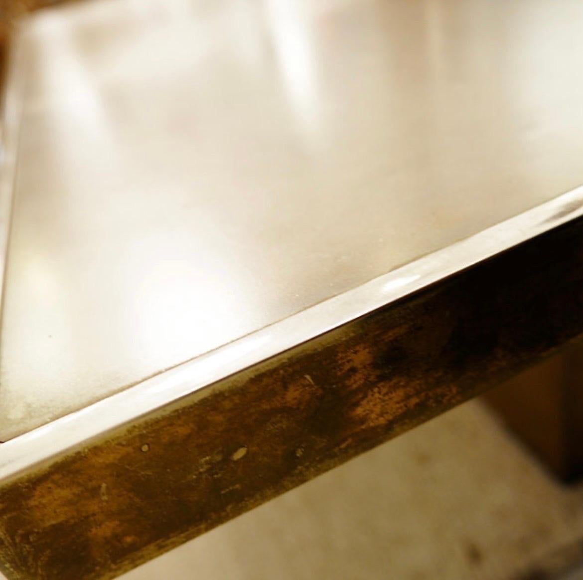 Sliding Coffee Table with Hidden Bar - belgo Chrom 1970s 2