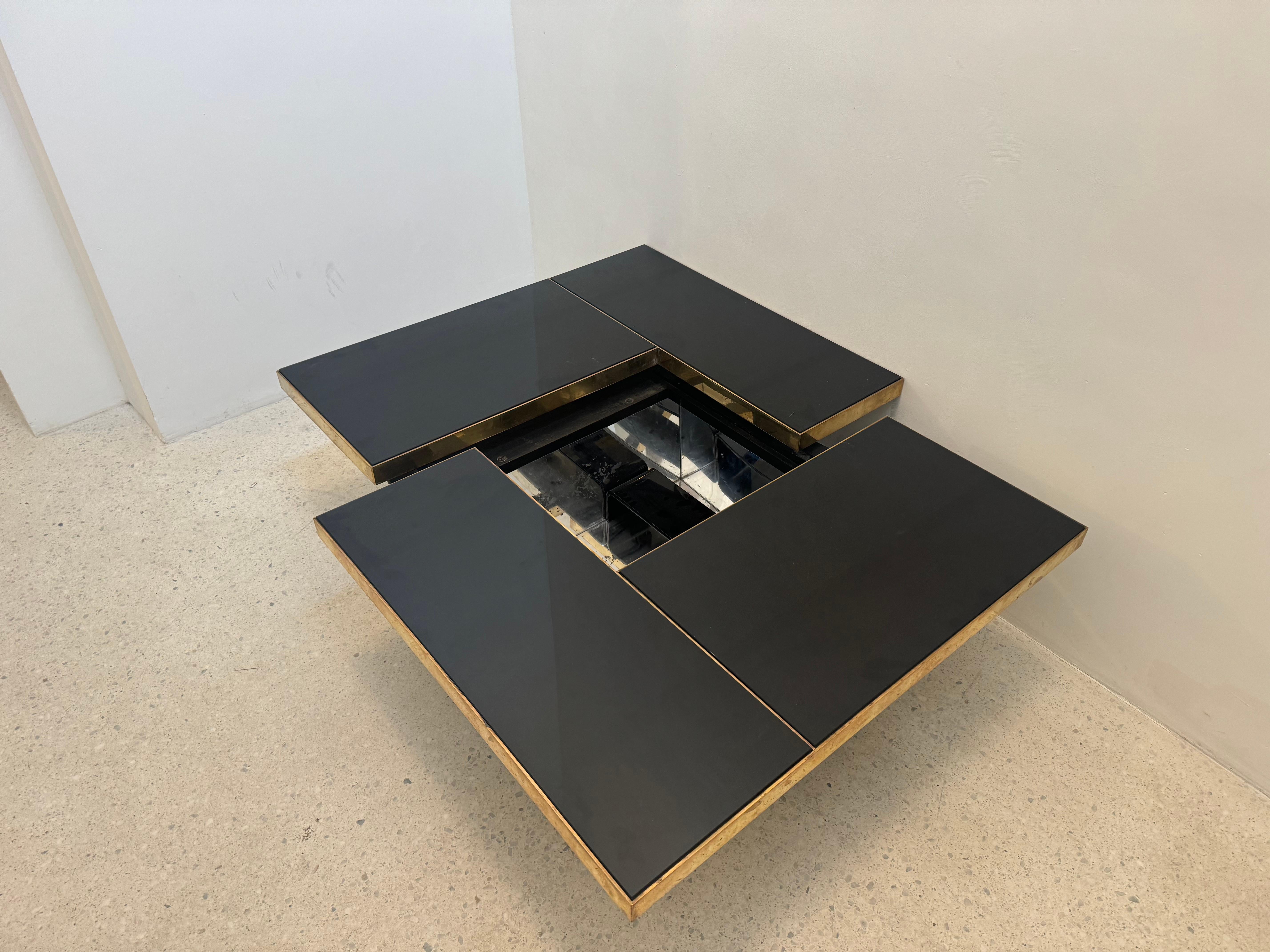 Table basse coulissante avec bar caché, Belgo Chrom en vente 4