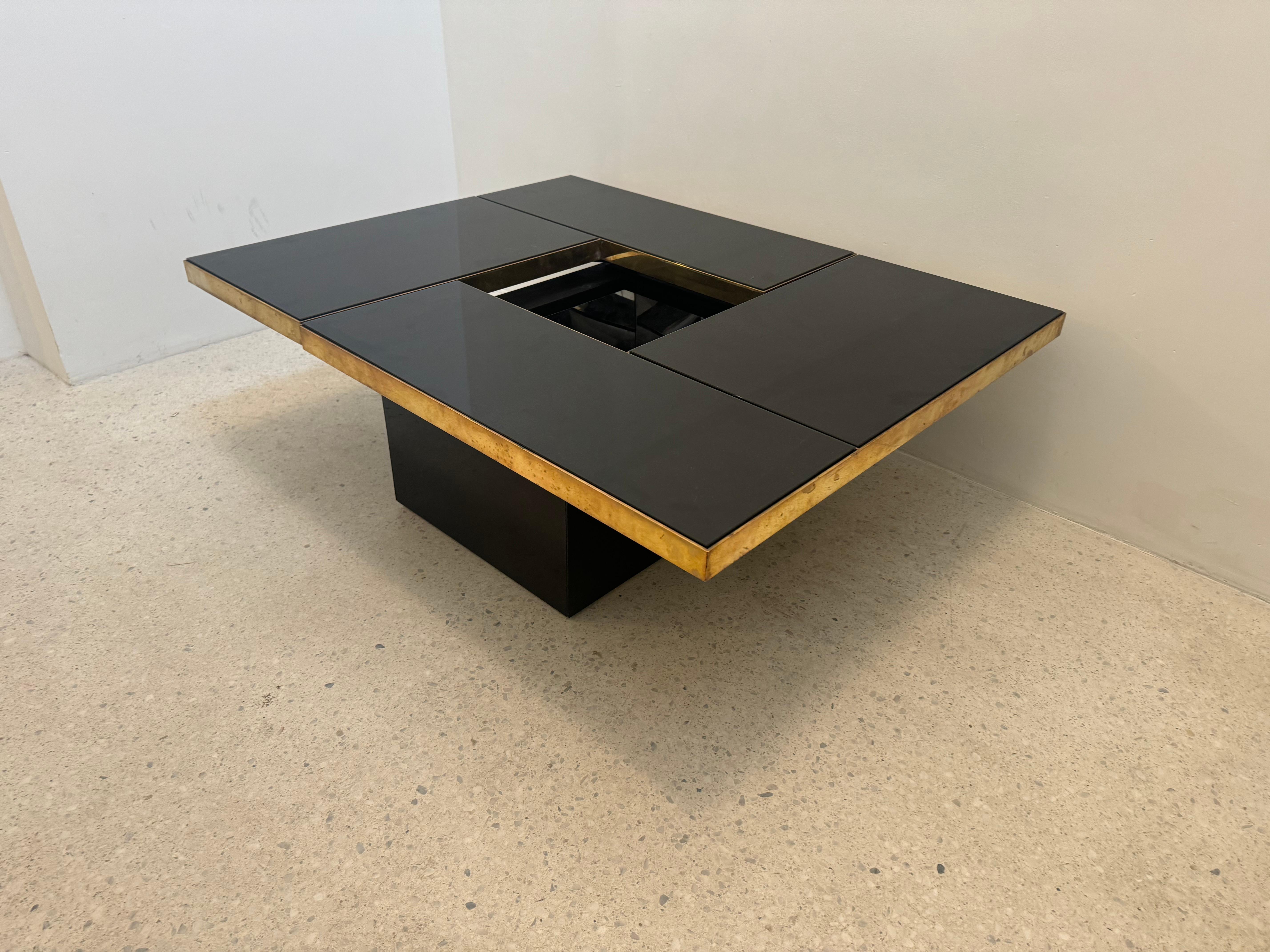 Table basse coulissante avec bar caché, Belgo Chrom en vente 1