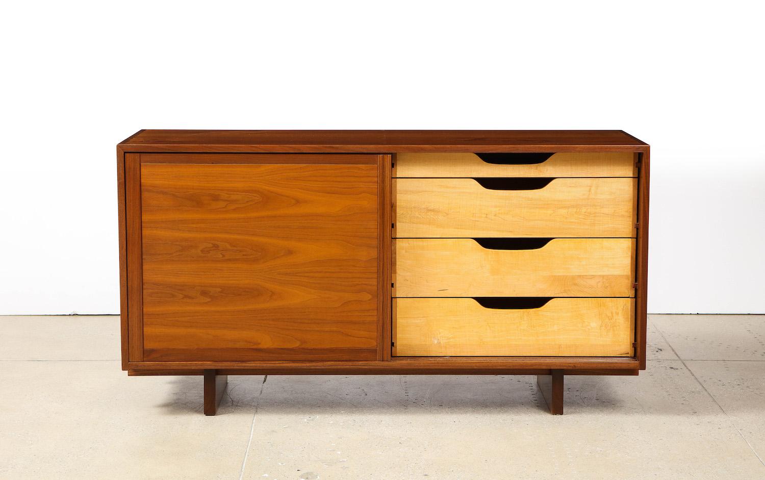 Modern Sliding Door Cabinet by George Nakashima