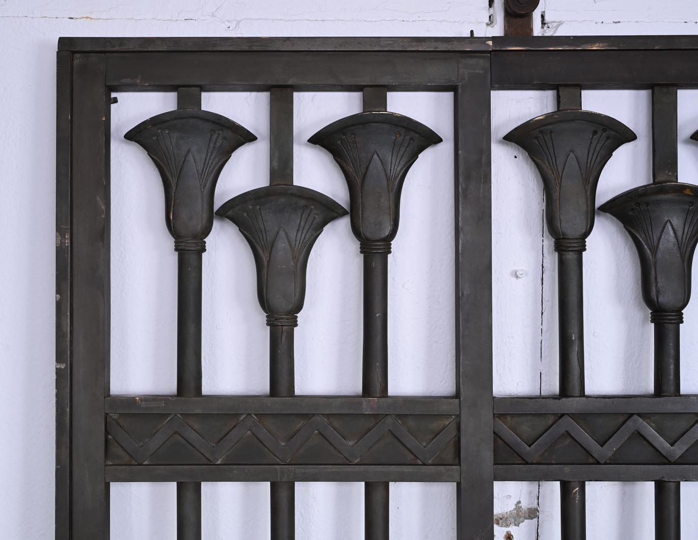 Egyptian Revival Sliding Gate with Egyptian-Inspired Design For Sale