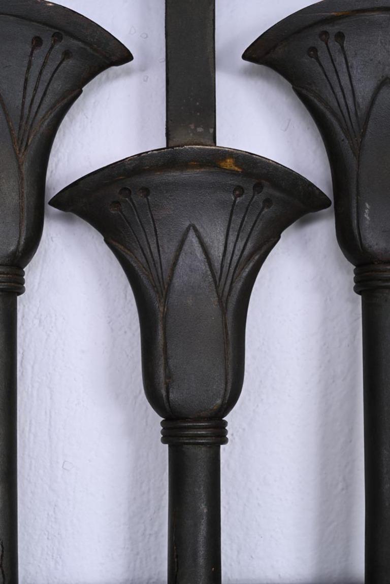 French Sliding Gate with Egyptian-Inspired Design For Sale