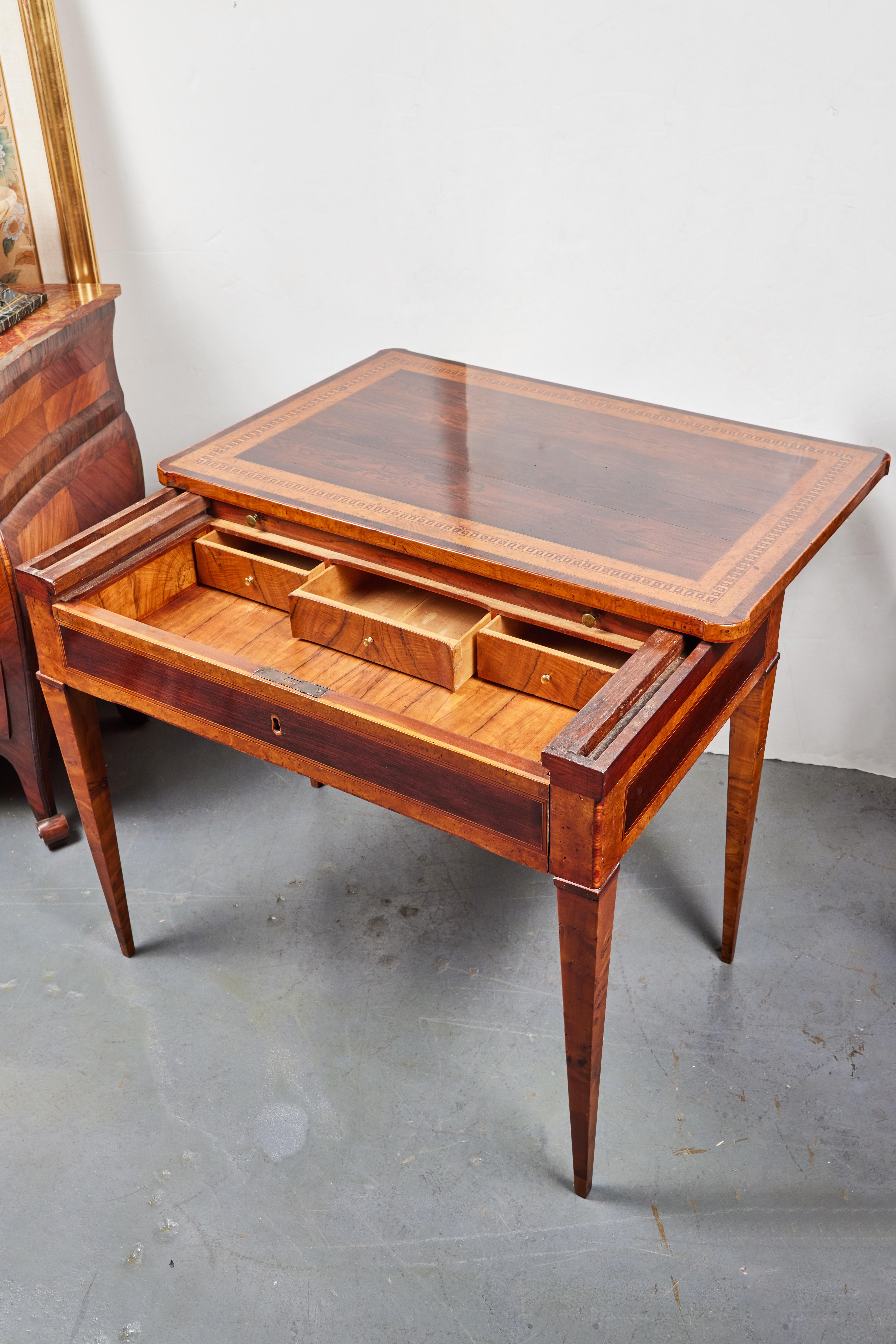 Wood Sliding Top, Italian Desk For Sale