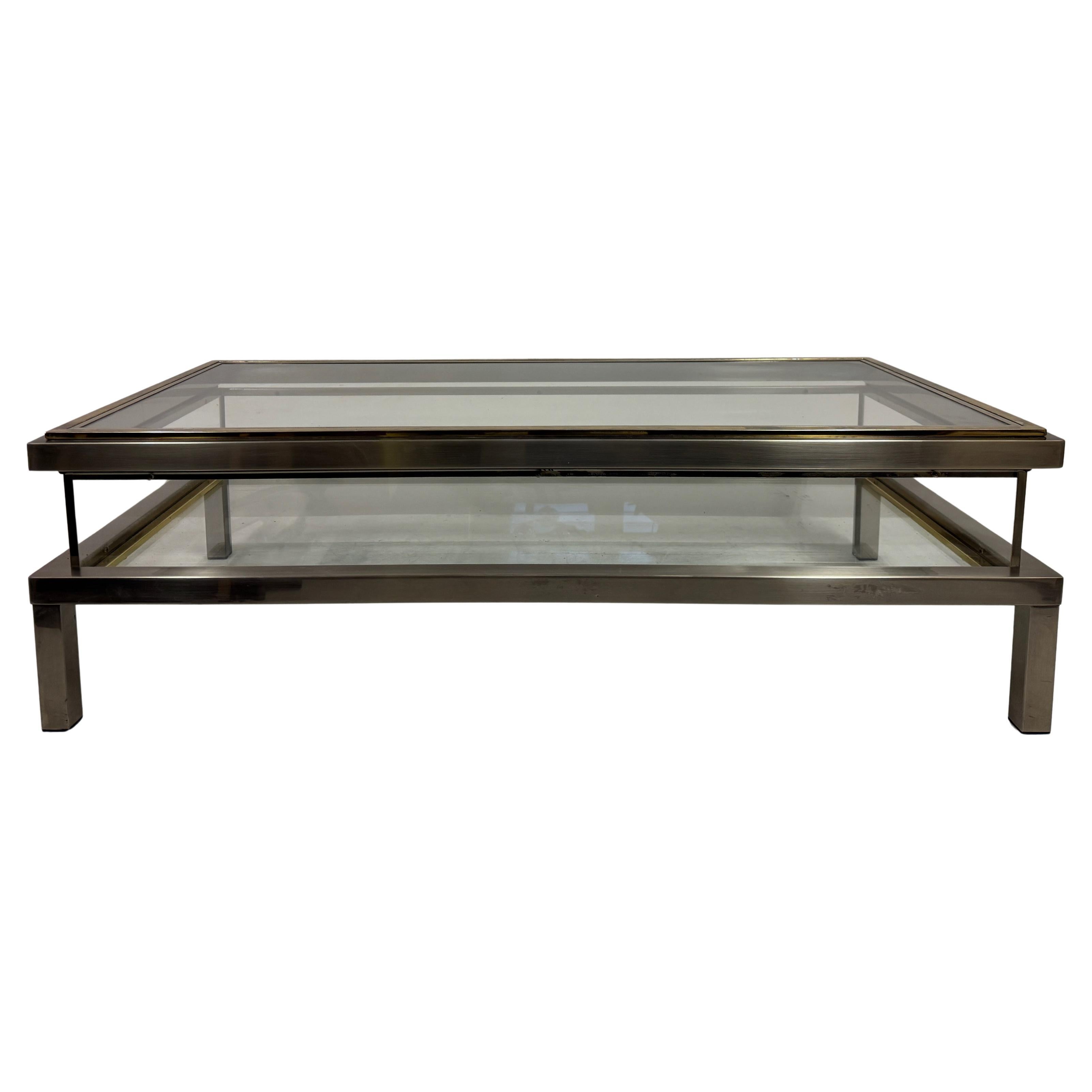 Sliding Top Vitrine Coffee Table For Sale
