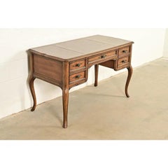 Sligh Furniture French Provincial Fruitwood Bureau Plat Desk, Circa 1960s