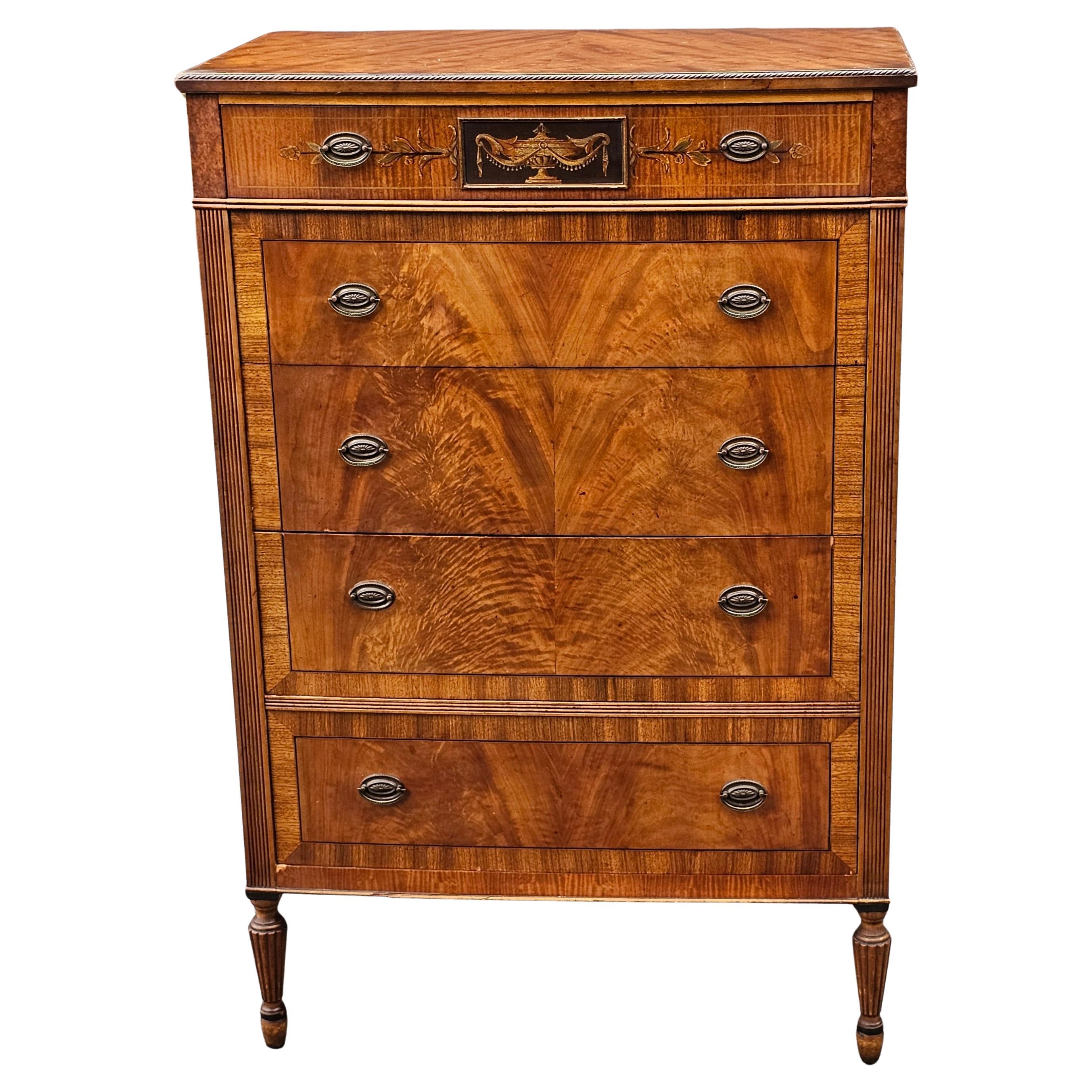 Commode à bandes croisées en acajou crocheté de Sligh Furniture Hepplewhite