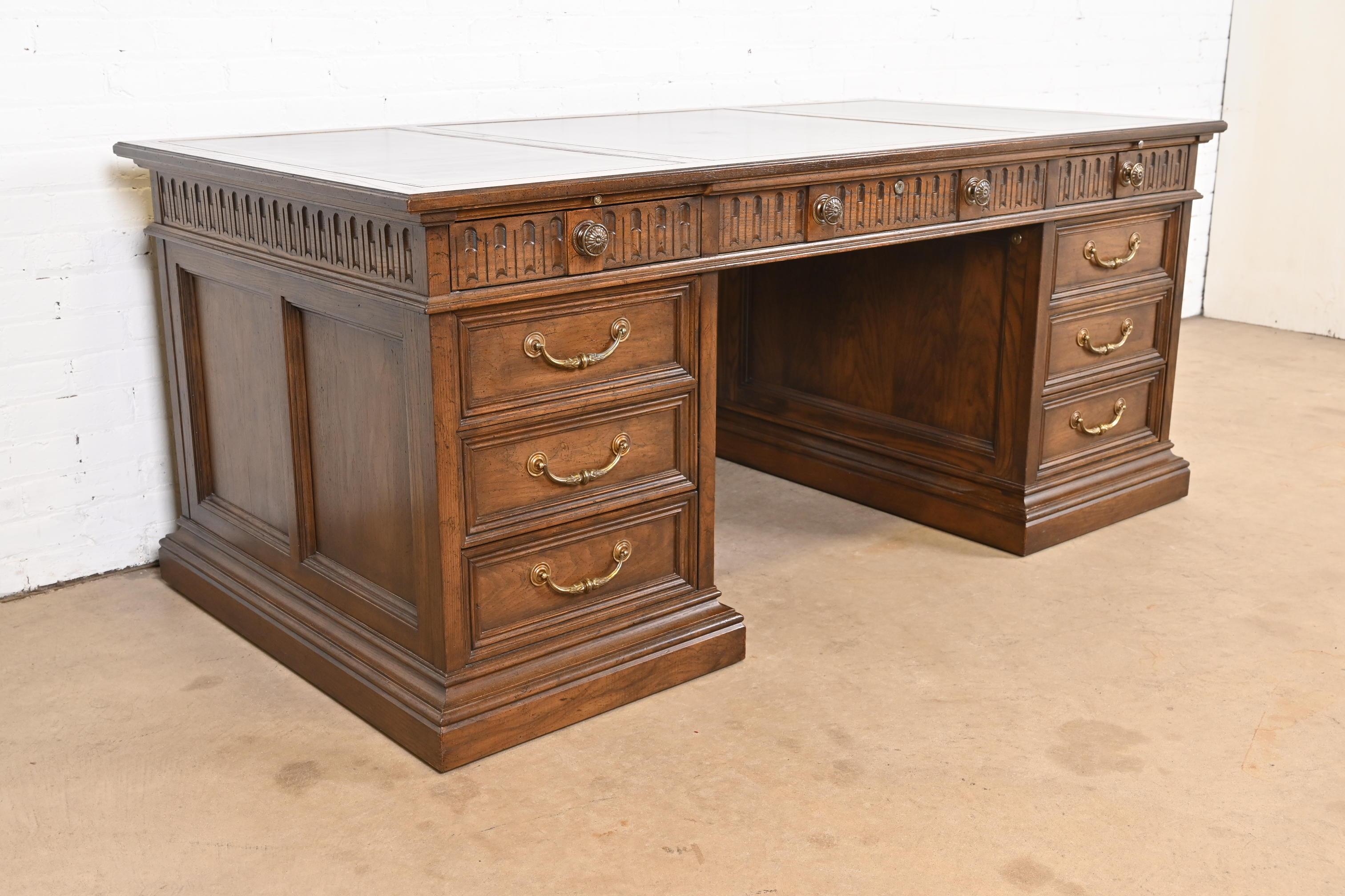 sligh leather top desk