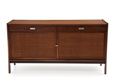 Sligh Lowry Furniture Mid Century Walnut Cane Credenza Jack Cartwright