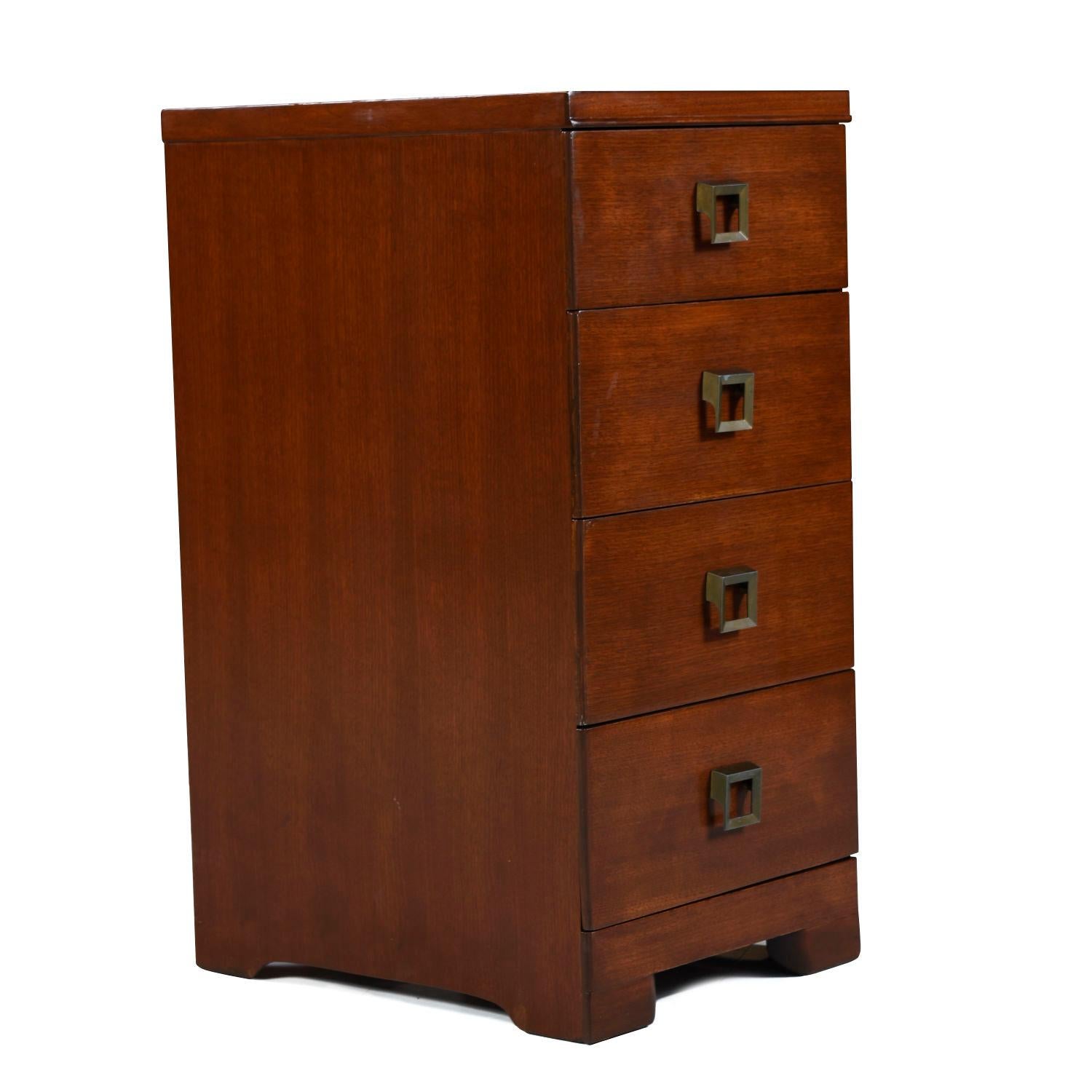 Machine Age Showers Brothers Mahogany Chest of Drawers Nightstands