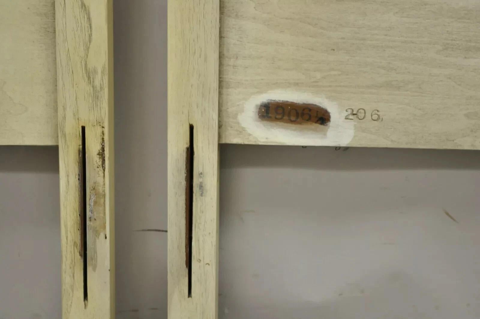 20th Century Sligh Mid Century Modern Mahogany Modernist Single Twin Bed Headboards - a Pair For Sale
